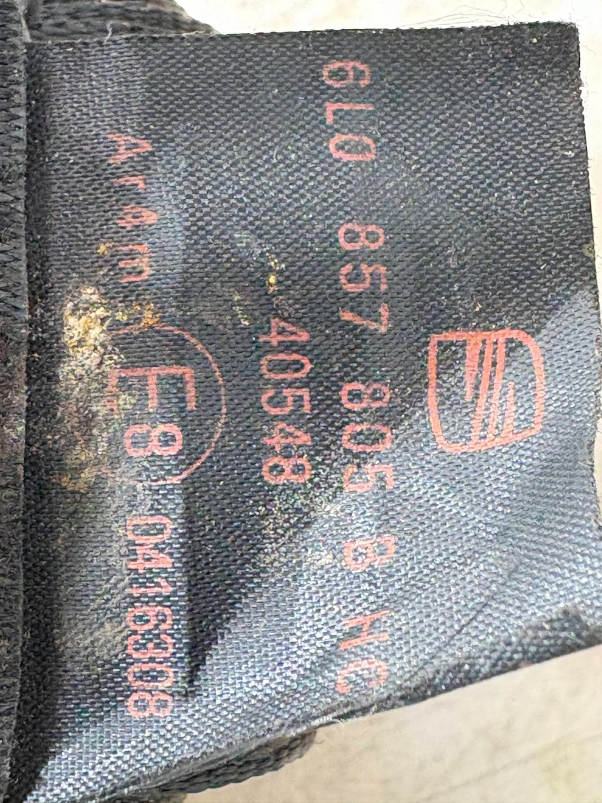 Seat Ibiza 2006 Seat Belt 6l0 857 805 B NSR
