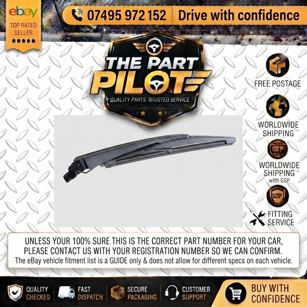 Vauxhall Agila B MK2 H08 2008-2014 Rear Windscreen Wiper Arm Blade 5 Door