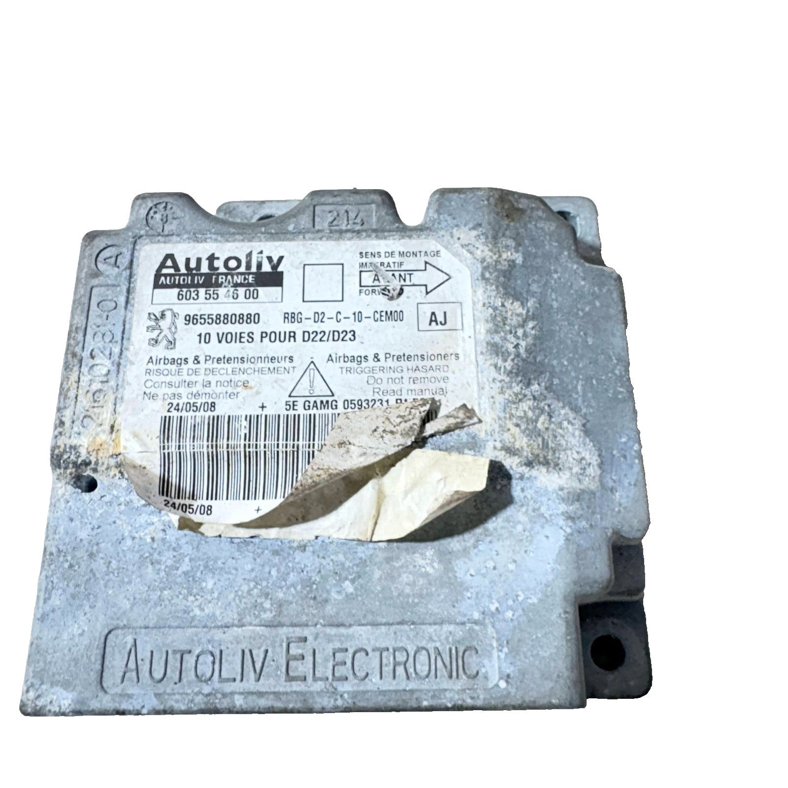 Peugeot 407 2004-2009 Airbag Controle Module Engine Control Unit 9655880880