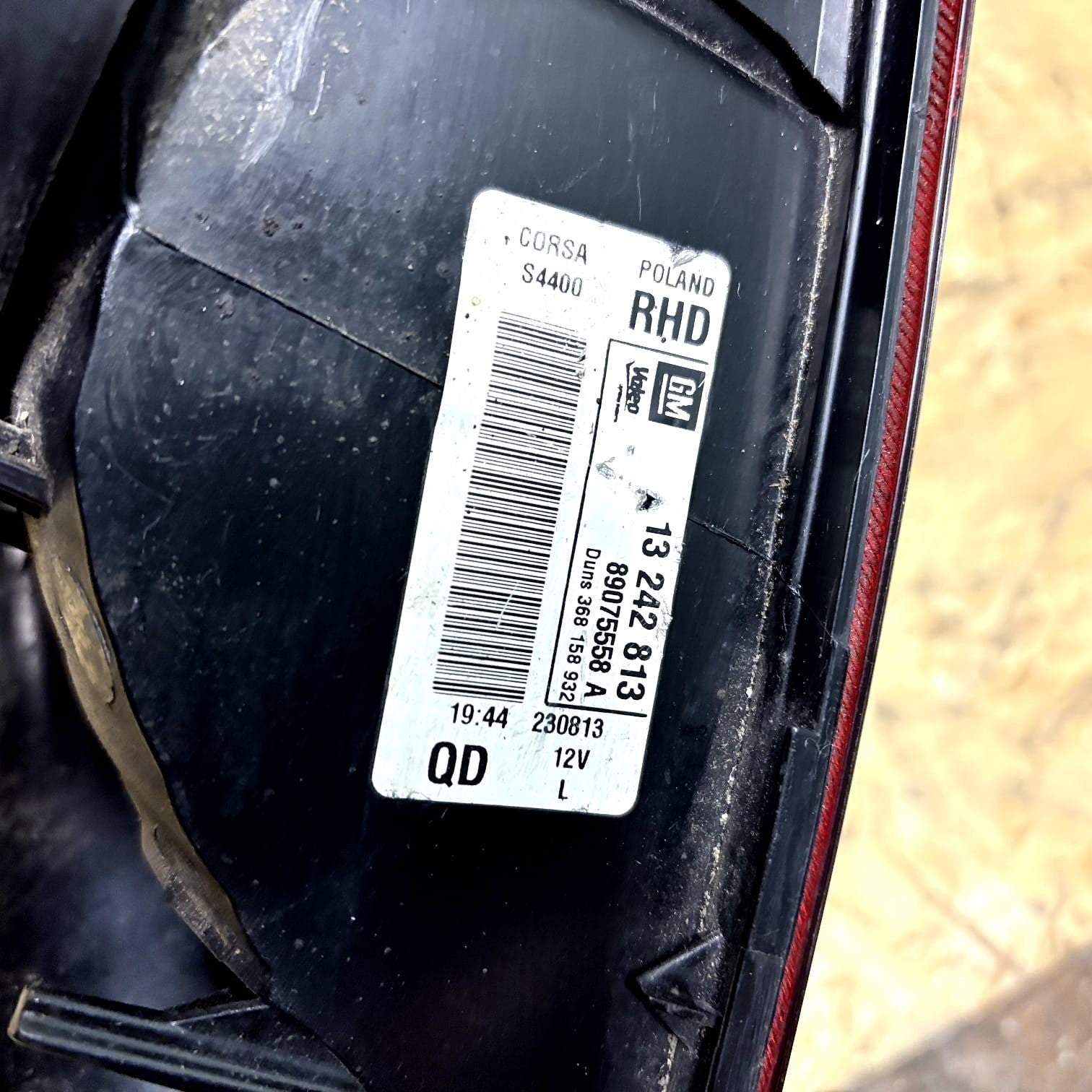 Vauxhall Corsa D S07 06-14 Facelift Right Side Legt Rear Light 89075558A