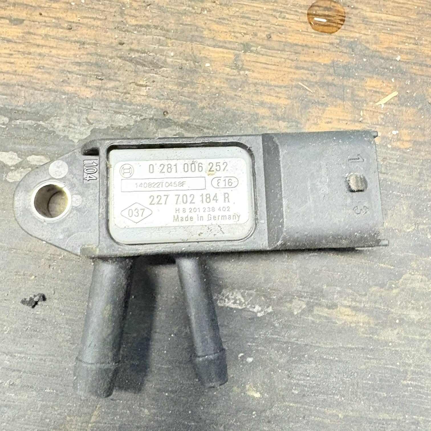 0281006252 EXHAUST PRESSURE SENSOR A6079050500 227702184 Nissan Renault