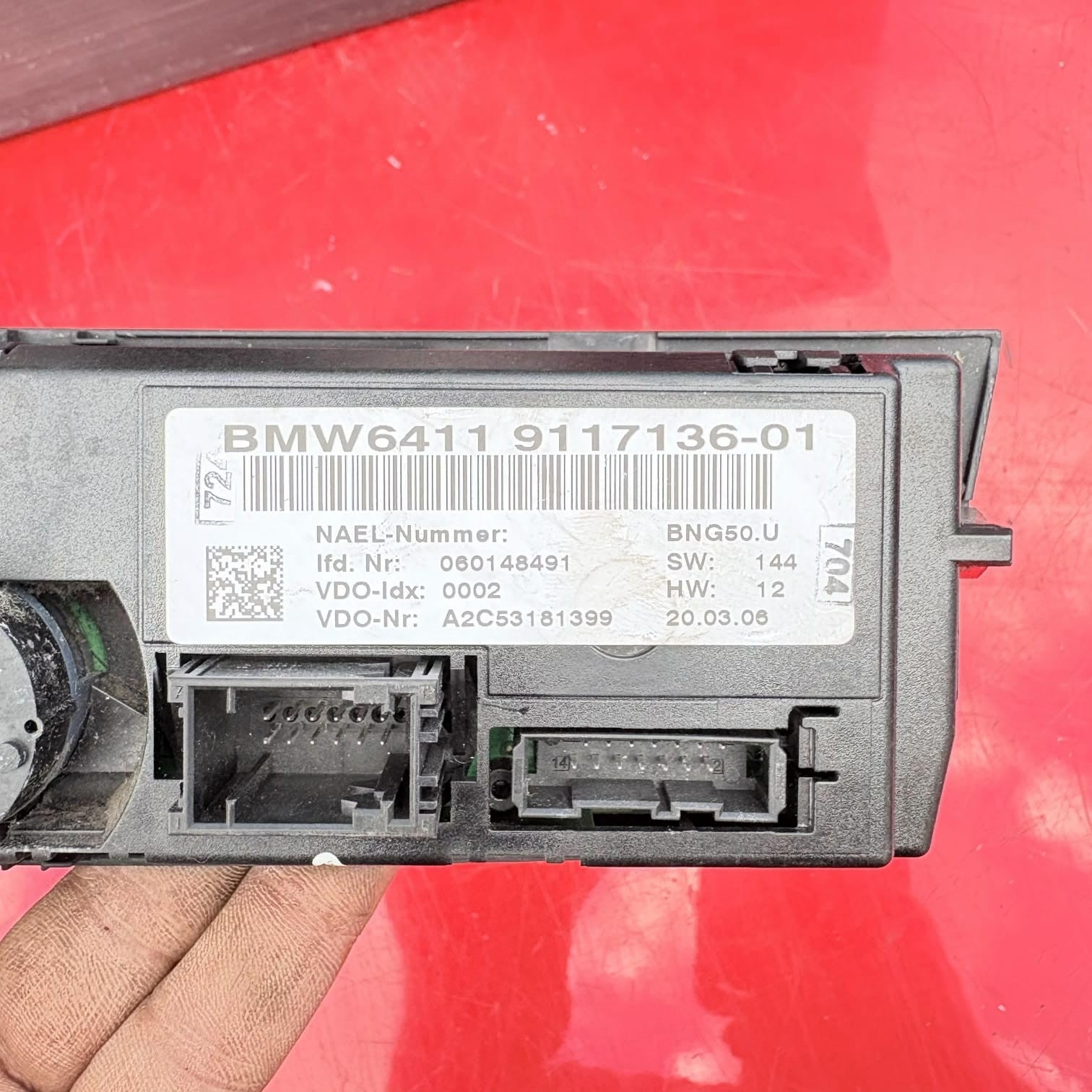 2006 BMW 1 SERIES HEATER CONTROLS PANEL 64119117136-01 a2c53181399