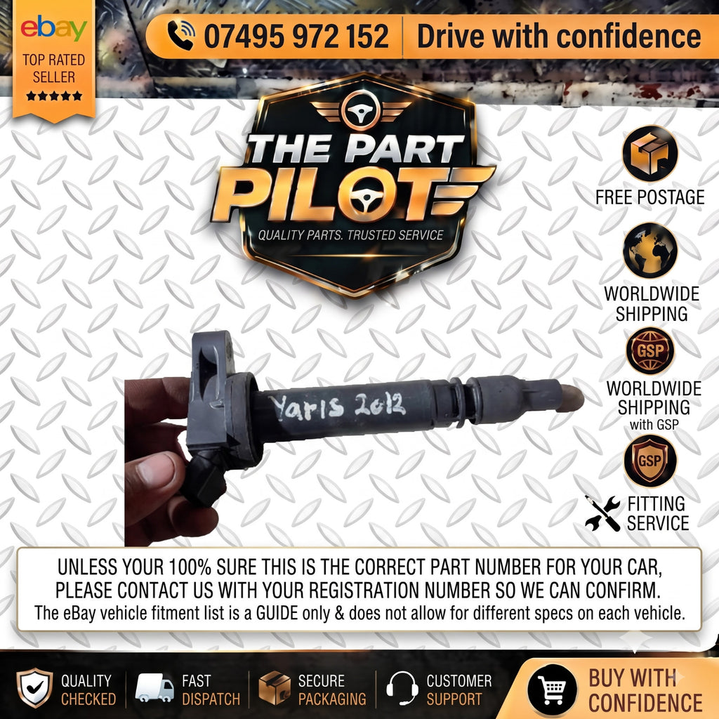 Toyota Yaris MK3 P13 2011-2020 Denso Ignition Coil 1.33 1.5 Petrol 90919-02257