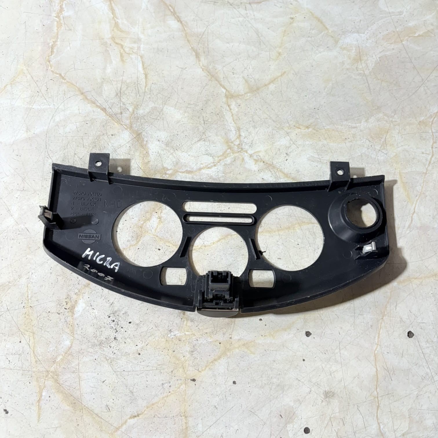 Nissan Micra K12 2003-2010 Heater Control Surround Trim 27570AX100