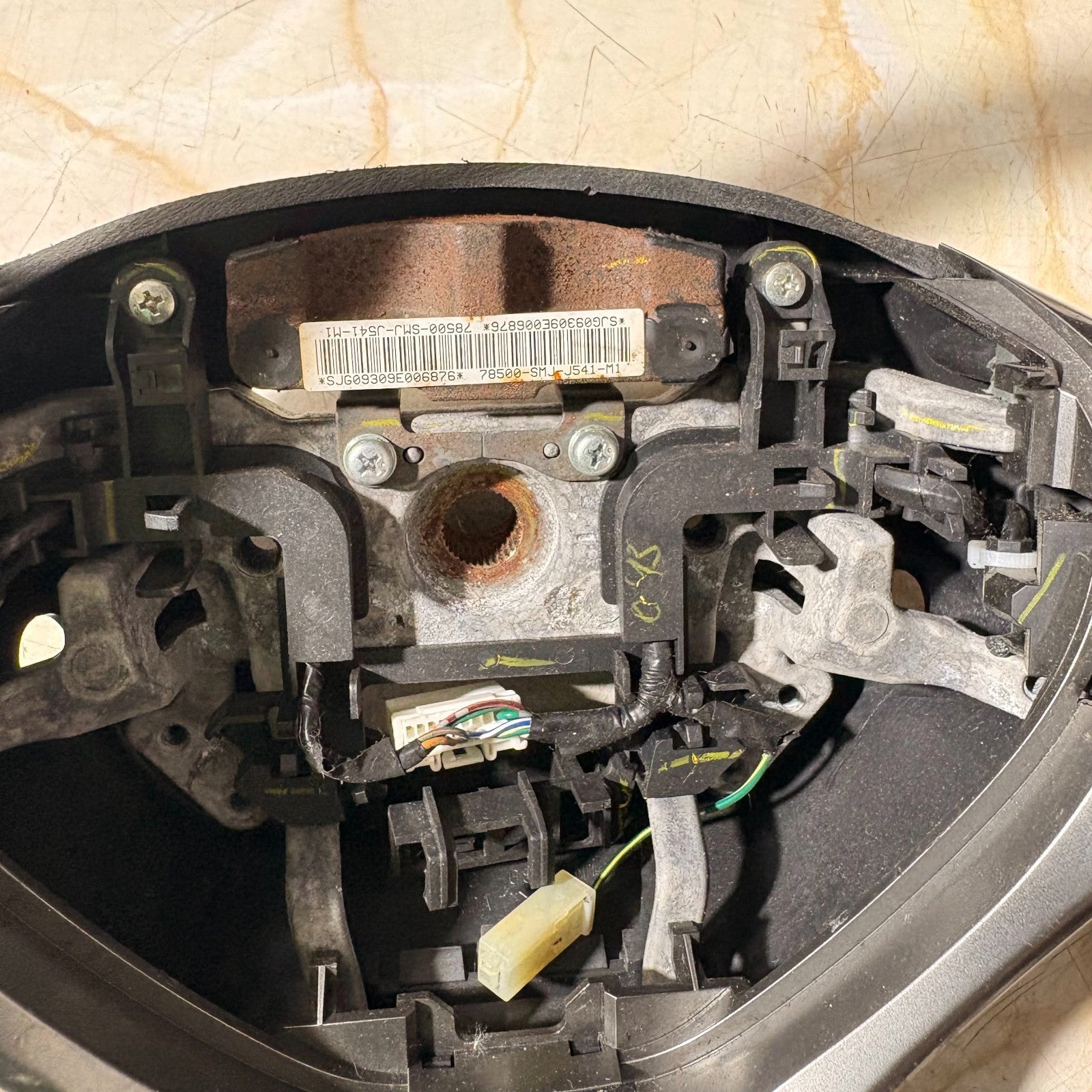 HONDA CIVIC MK8 2005-2011 LEATHER MULTIFUNCTION STEERING WHEEL 78500-SMJ-J541-M1