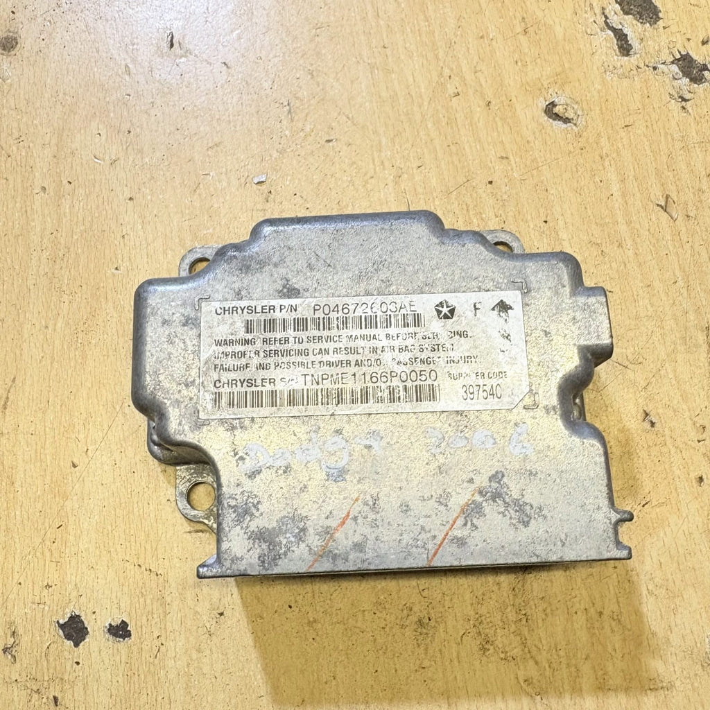 2006 DODGE CALIBER AIRBAG SRS MODULE ECU P04672603AE