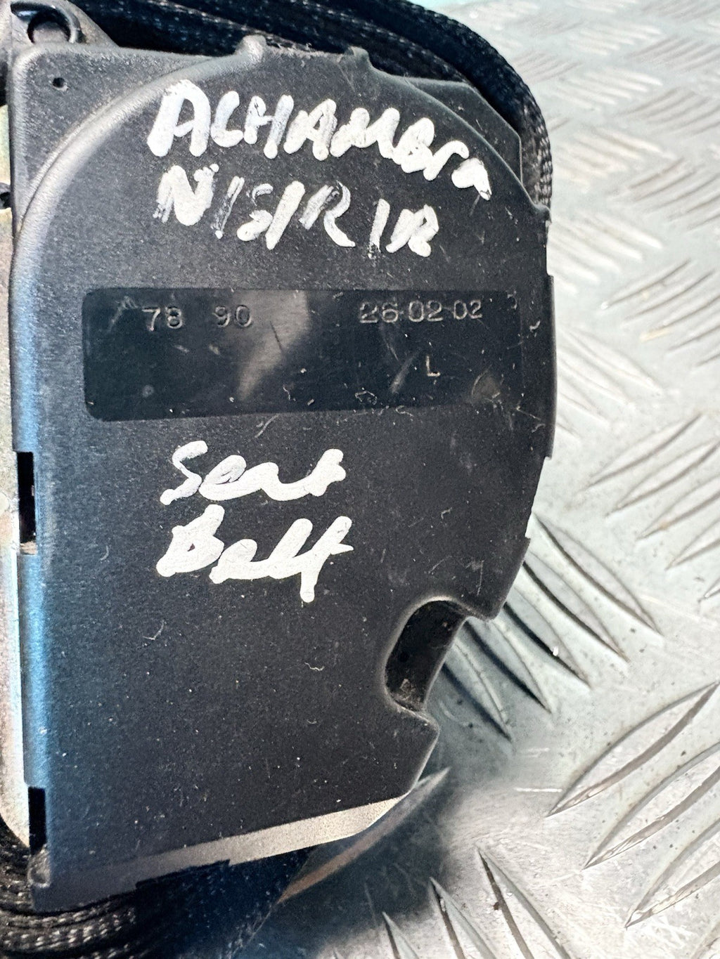 Seat Alhambra Left Passenger Ns Rear 3rd Row Seat Belt 7M3857815B MK1 2003-07A
