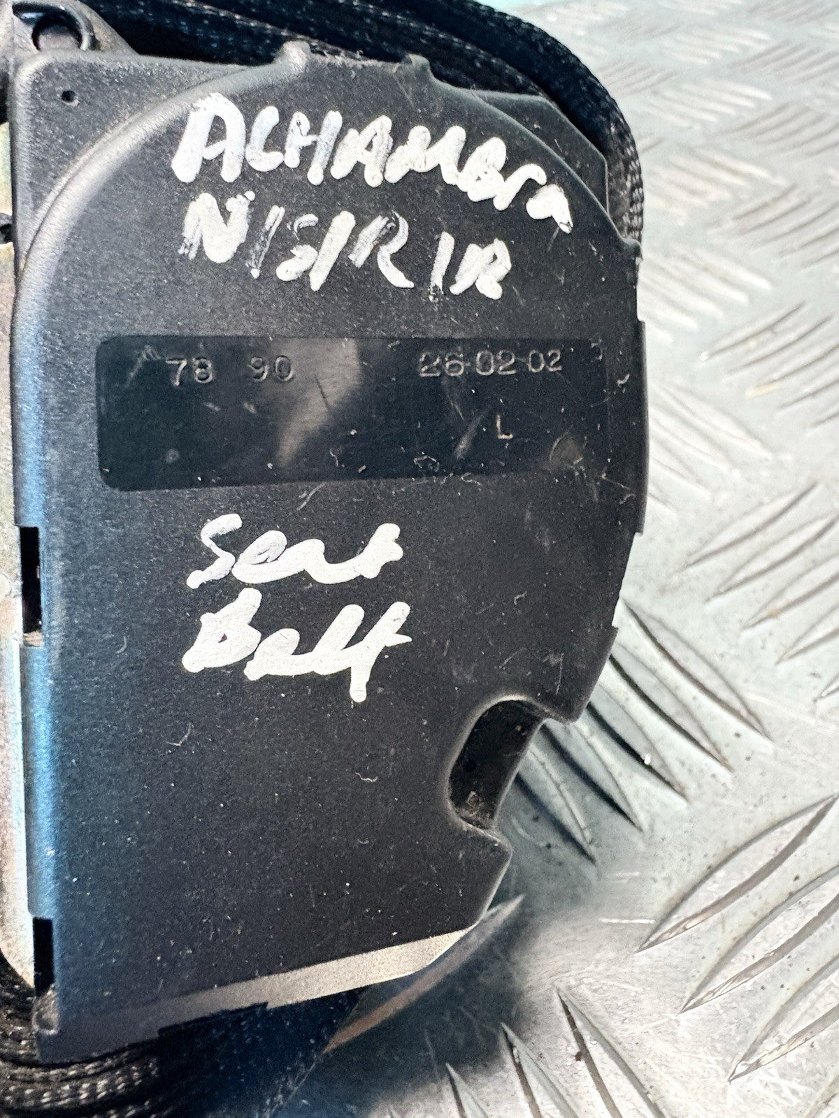 Seat Alhambra Left Passenger Ns Rear 3rd Row Seat Belt 7M3857815B MK1 2003-07A