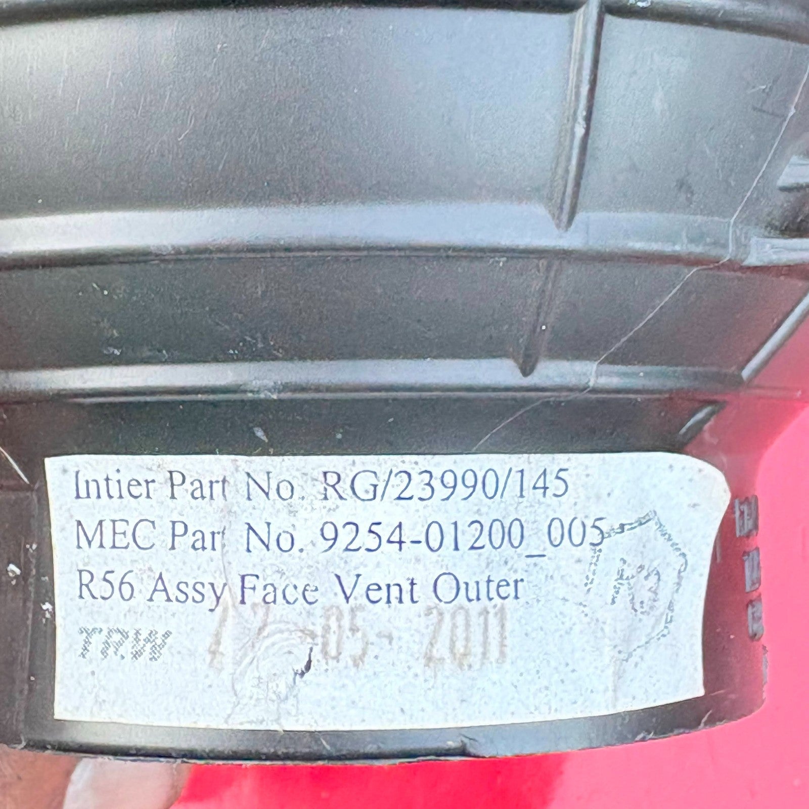 MINI 2011 AIR VENT DASH GRILLE LEFT FRONT 9254-01200 005