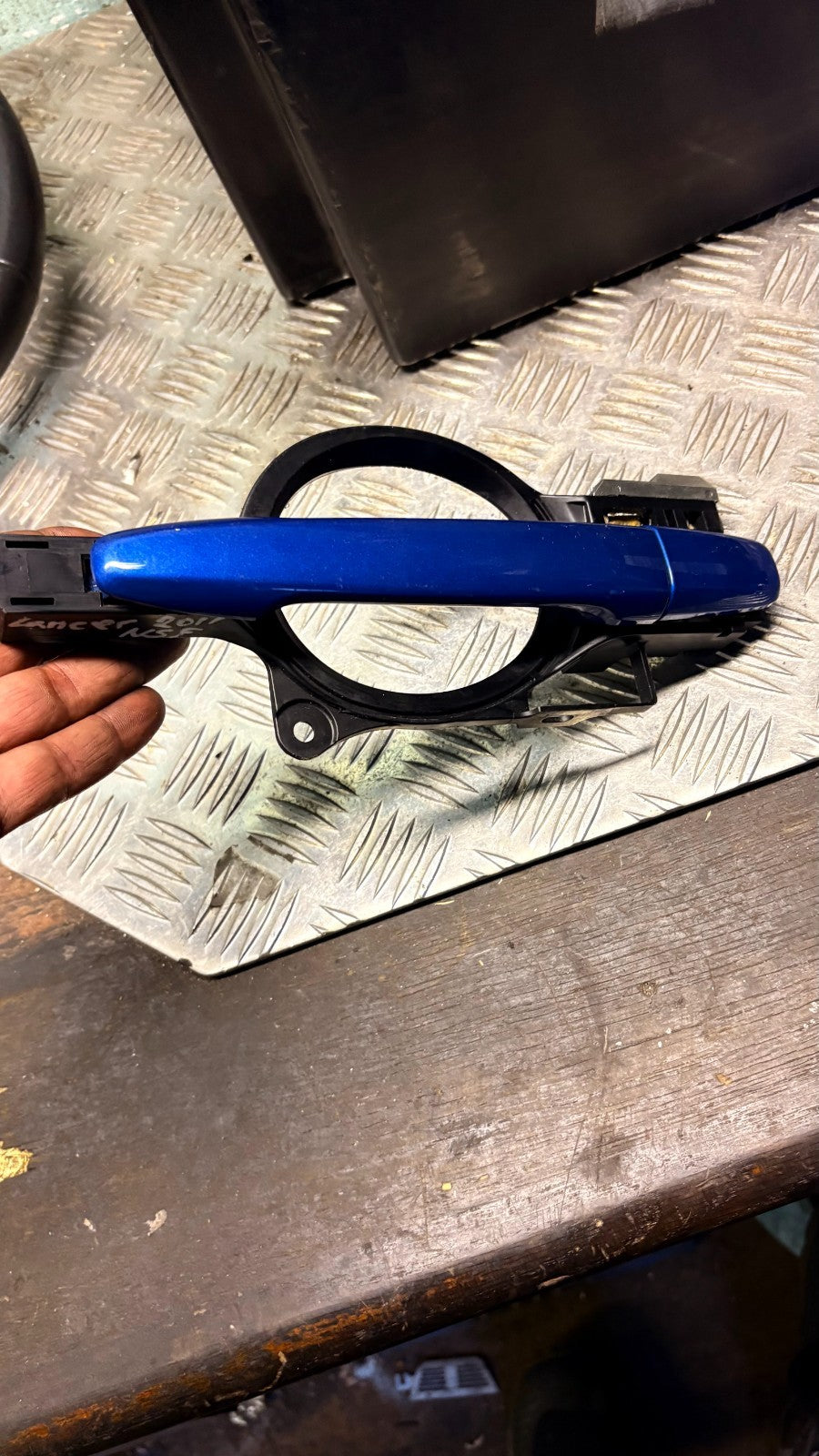 Mitsubishi Lancer 2011 Front Left Exterior Door Handle Blue Nearside NSF