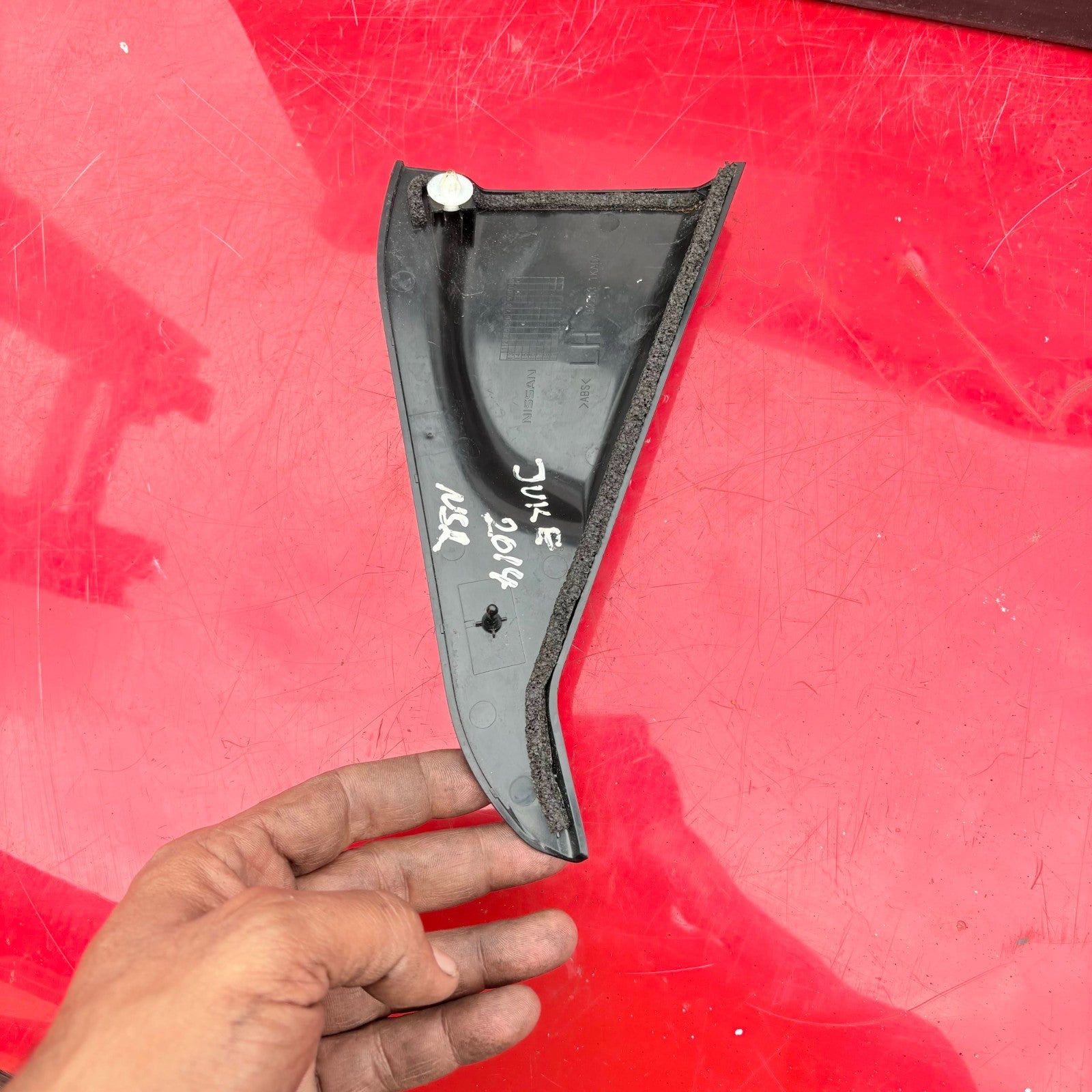 NISSAN JUKE 2014 DOOR TRIM REAR PASSENGER LEFT 822931KA0A