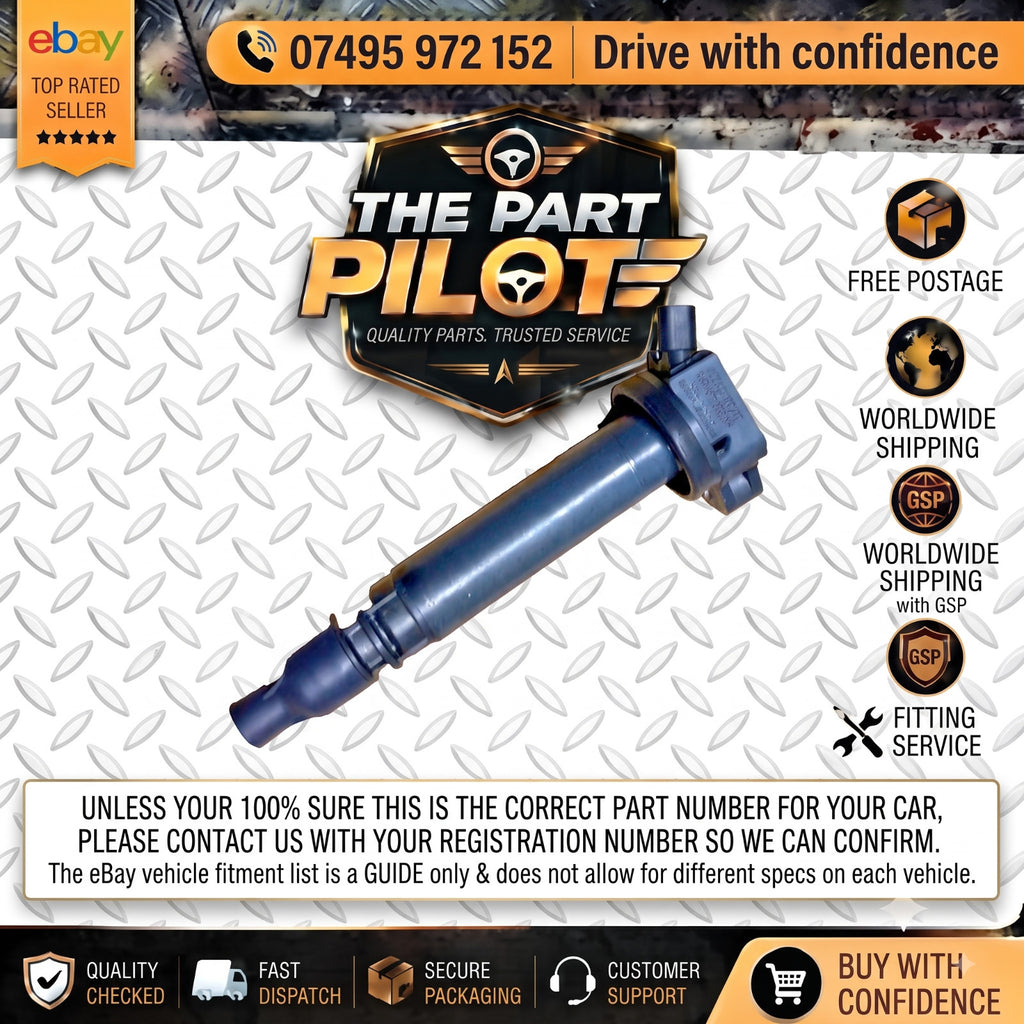 Toyota Yaris MK2 NSP90 1.33 VVT-i Ignition Coil 1NR-FE 90919-02257 2008-2011