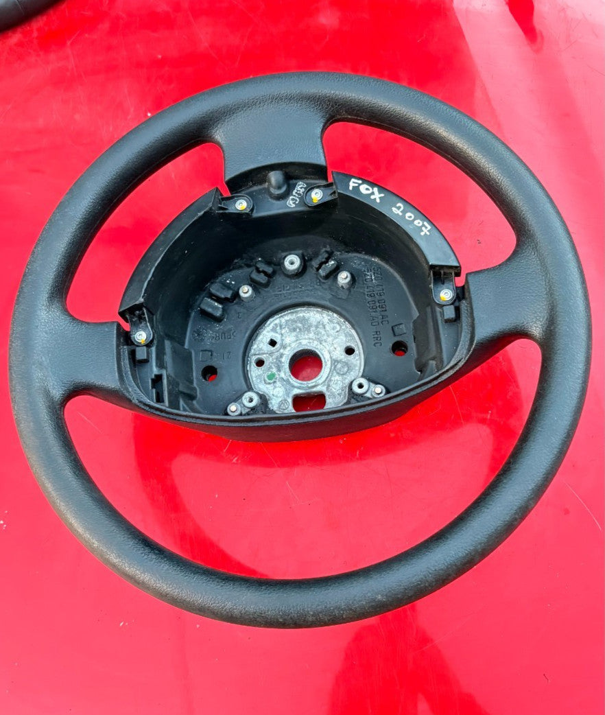 VW VOLKSWAGEN FOX 2005-2012 3 SPOKE STEERING WHEEL BLACK 5Z0419091AC