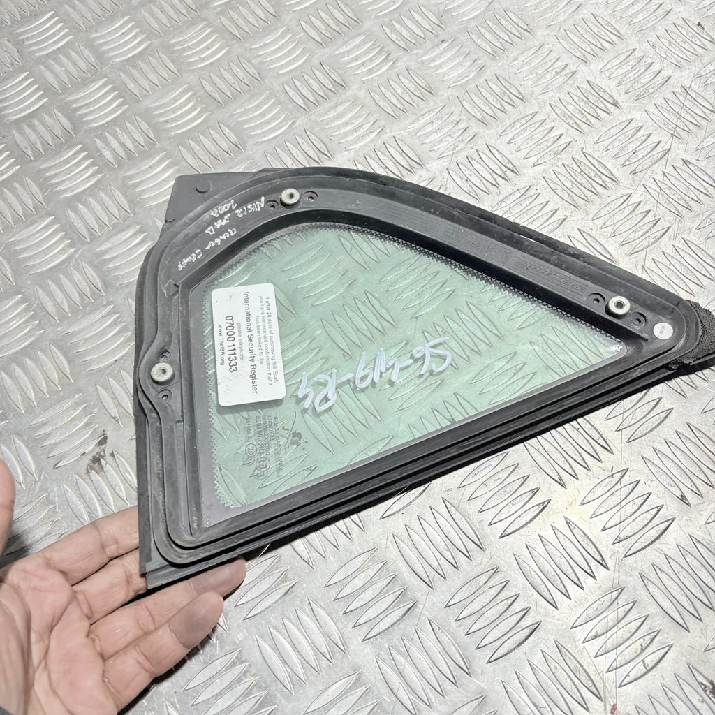 SAAB 2008 LEFT REAR PASSENGER NEARSIDE QUARTER WINDOW