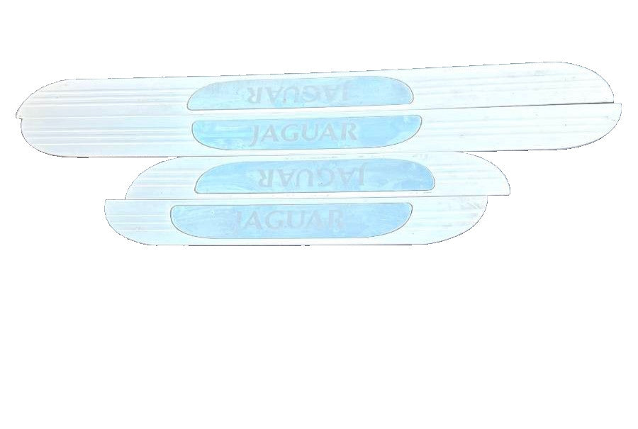 JAGUAR S-TYPE 1999-2008 FRONT & REAR DOOR SILL KICK PLATE SCRUFF GUARD TRIM SET