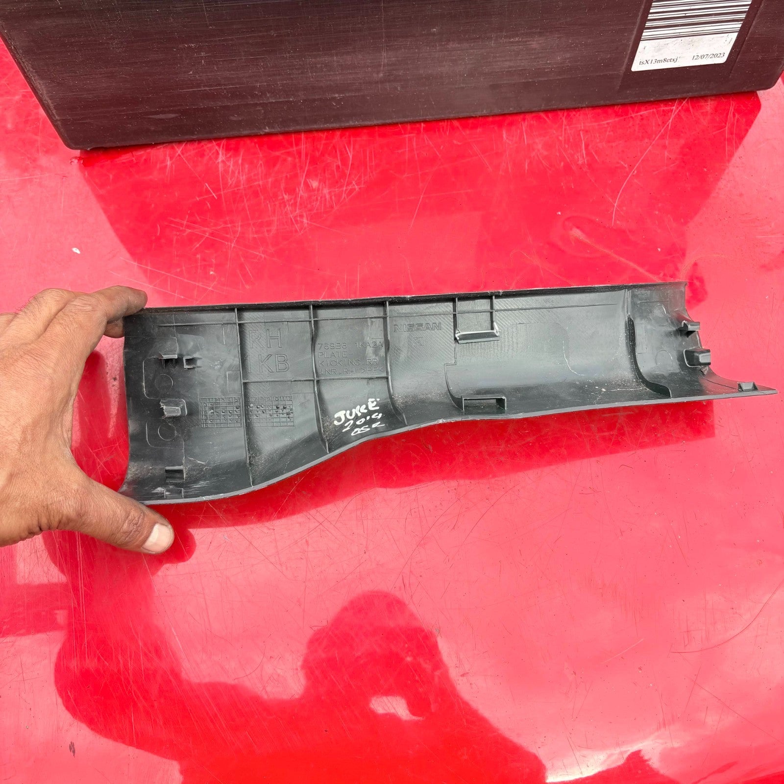 NISSAN JUKE 2014 RHD Rear Right Door Sill Trim 769B6 1KA2A