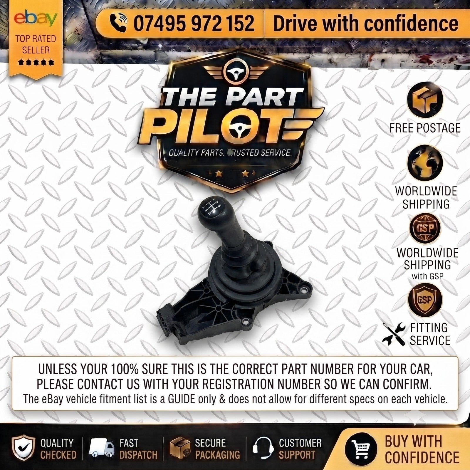 Ford Fusion 1.4 Gear Stick Selector Manual 2003-2012 2S6R-7C453-ME