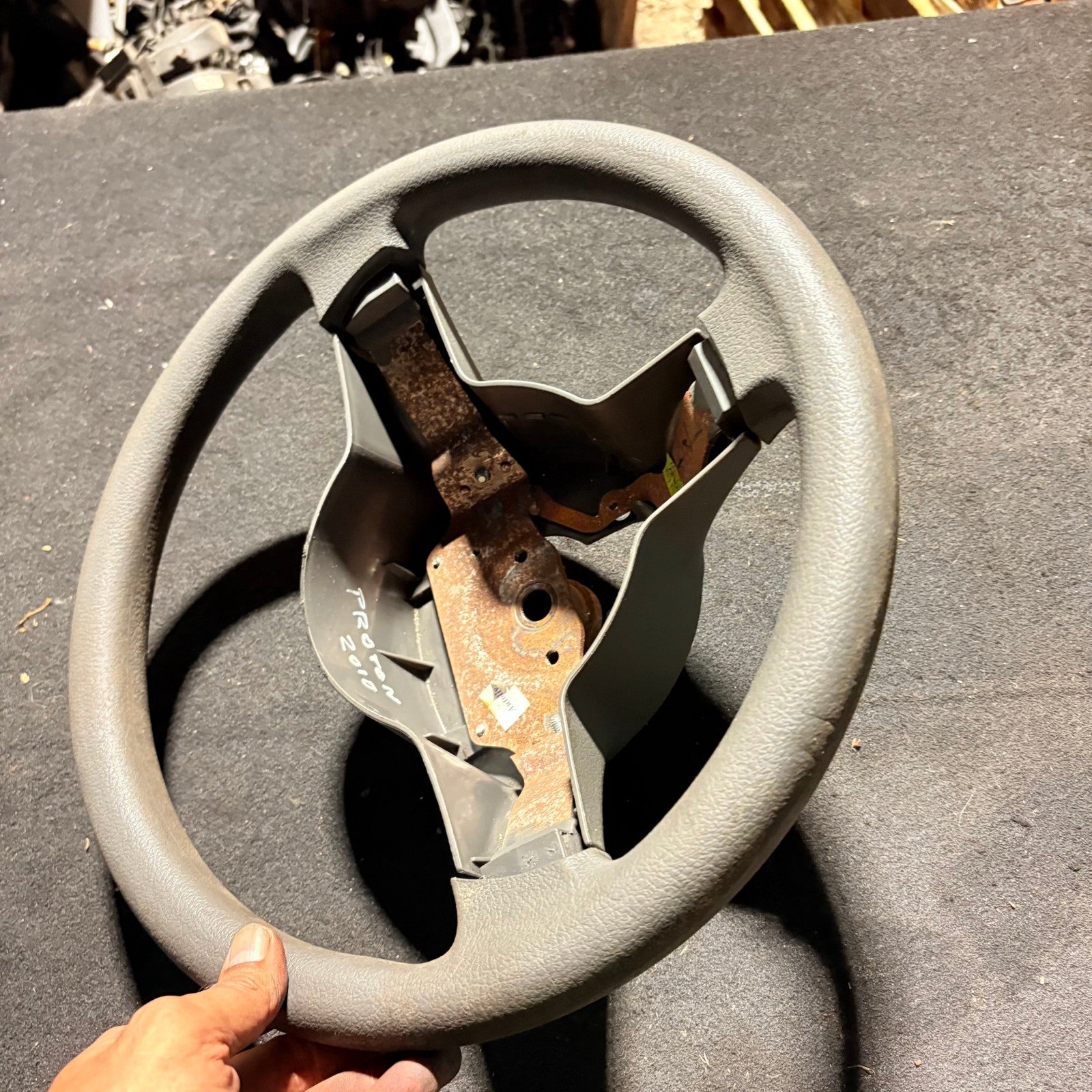 Proton Savvy 2005-2012 5 Door Grey 3-Spoke Steering Wheel Bare Rim