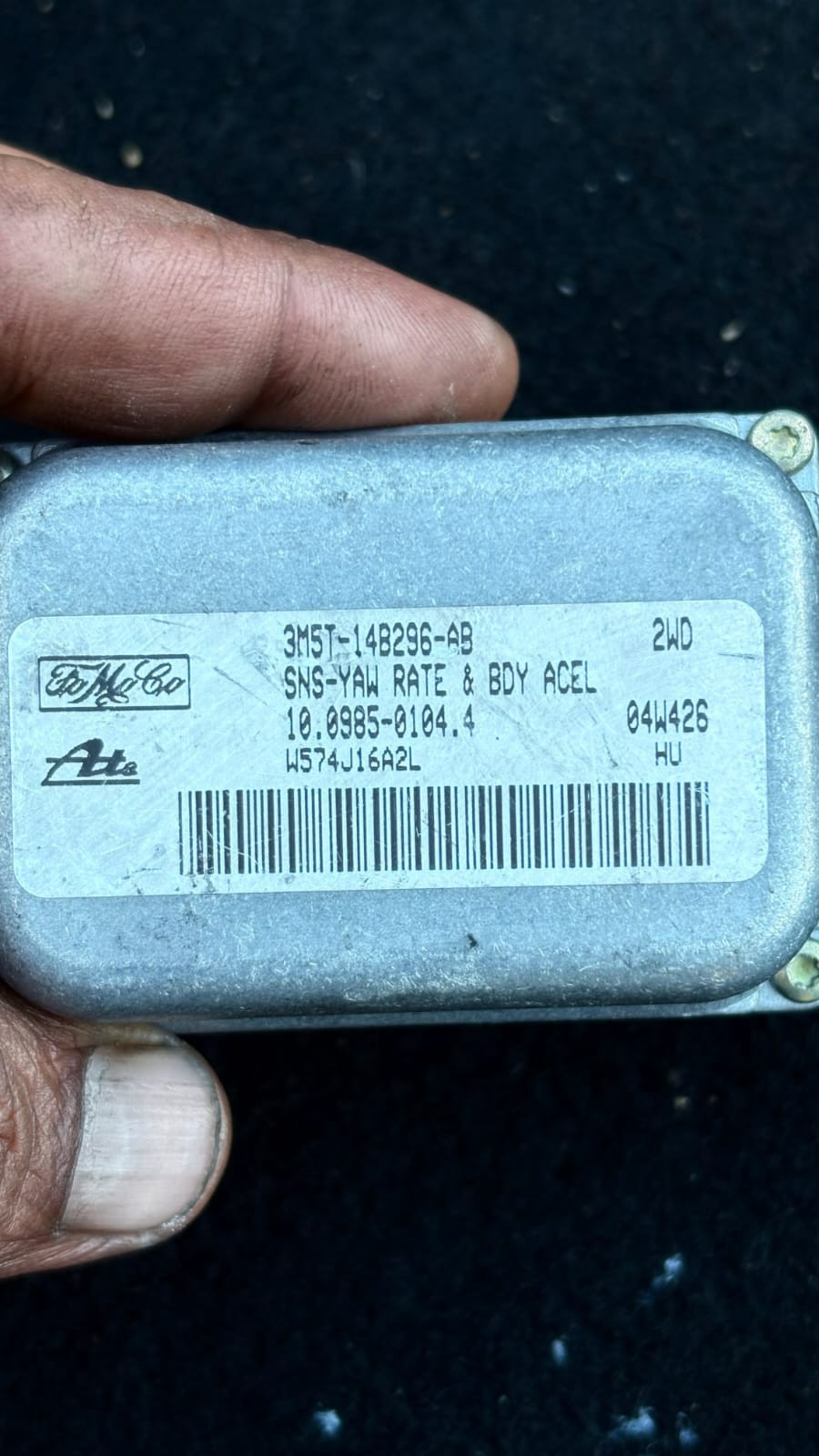 MAZDA S40 YAW Rate Sensor. P/N: 3M5T-14B296-AB 2005