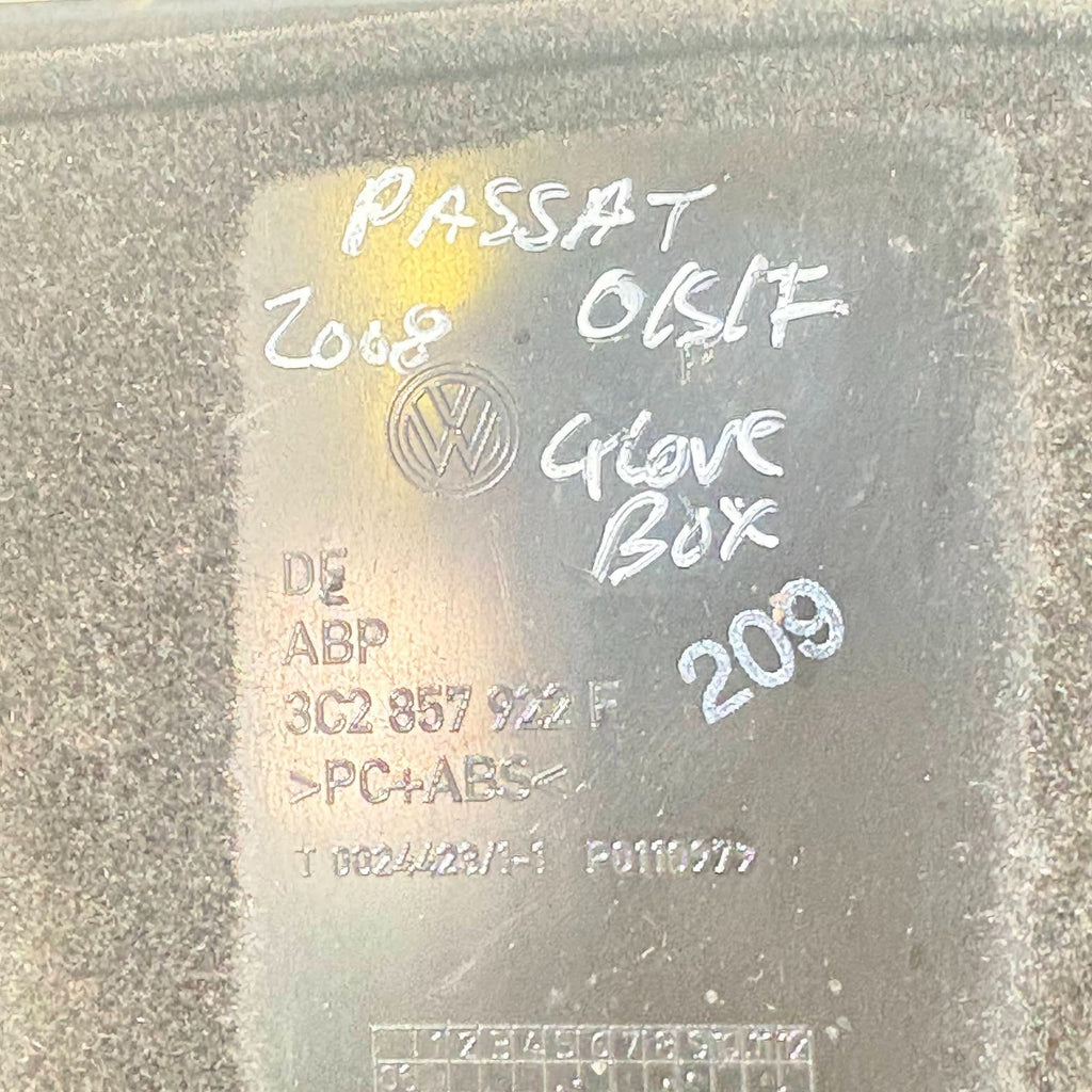 VW Passat B6 2006-2011 RHD Driver Dash Storage Compartment Cubby 3C2857922F