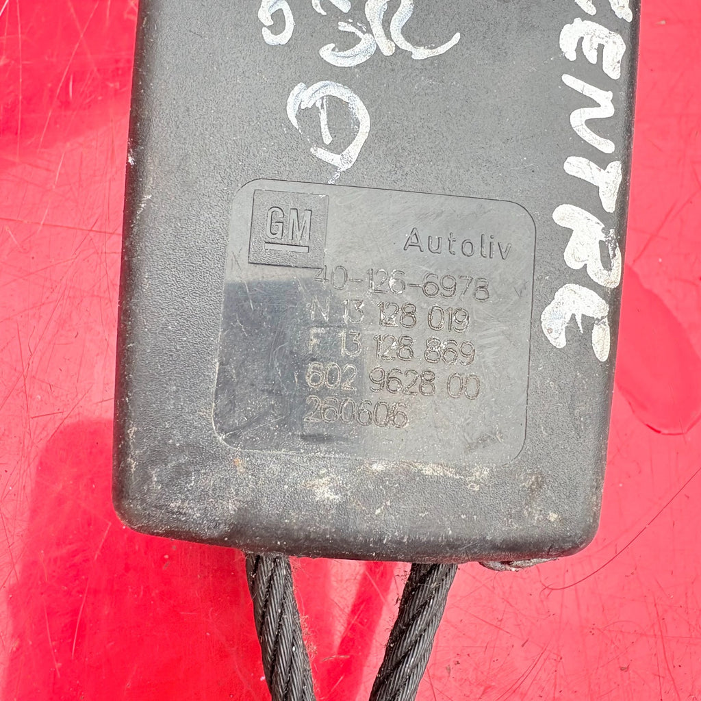 2004-2010 VAUXHALL ASTRA SEAT BELT BUCKLE REAR RIGHT DRIVER SIDE 40-126-6978