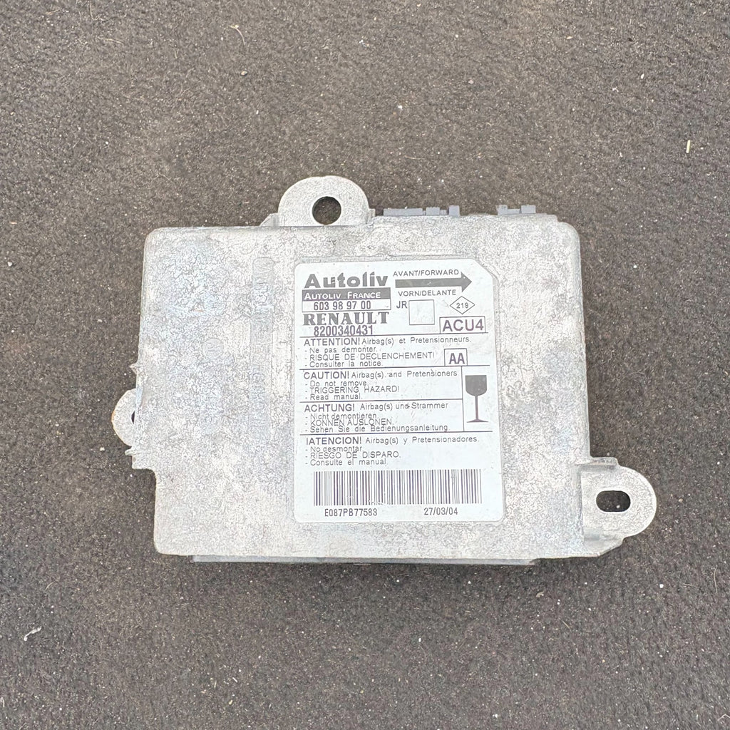 Renault Scenic MK2 2003-2009 Airbag ECU SRS Module 8200340431 603989700
