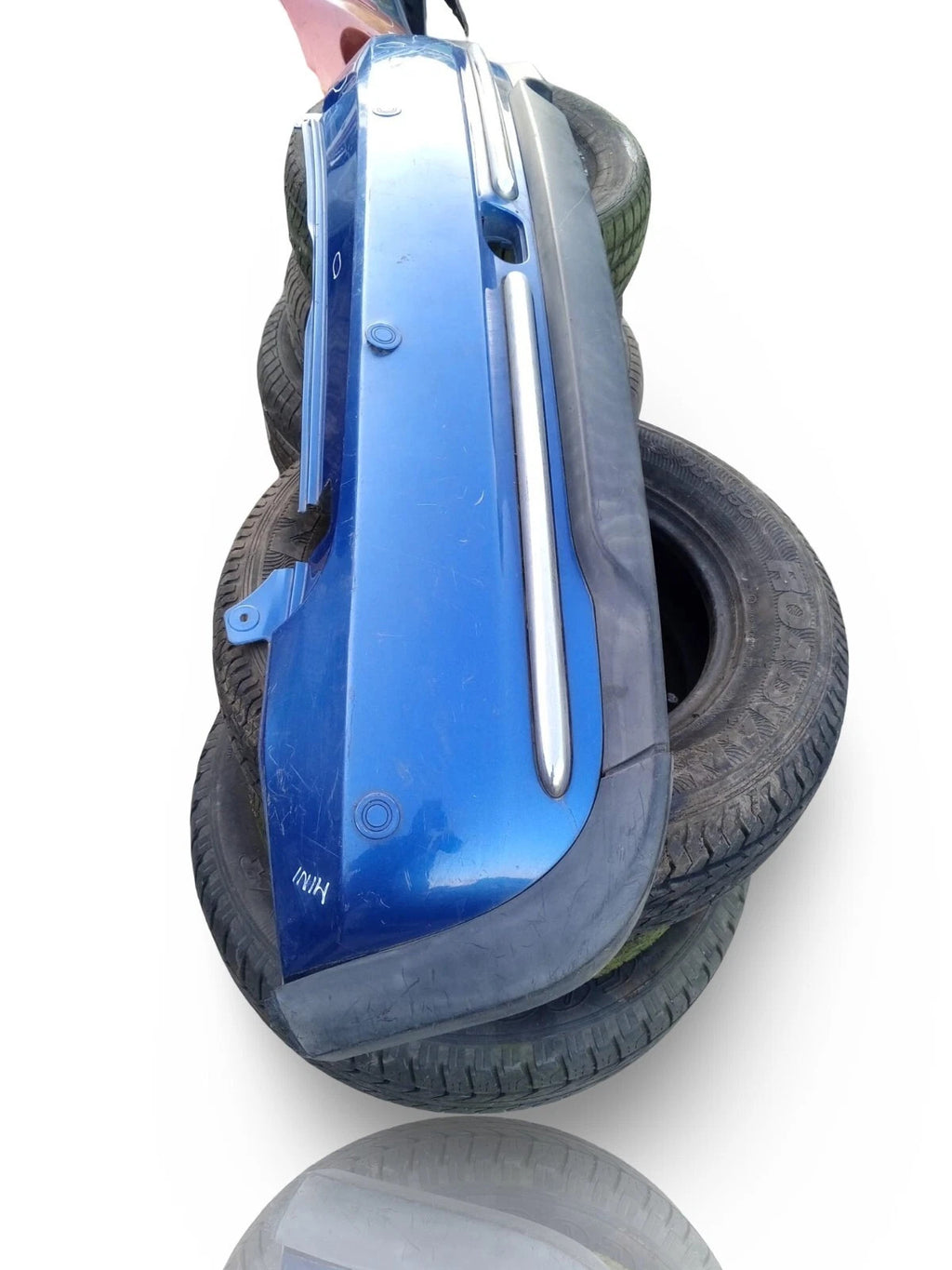 Rear BUMPER MINI Hatchback R56 2006-2014 Blue With Chrome Strip