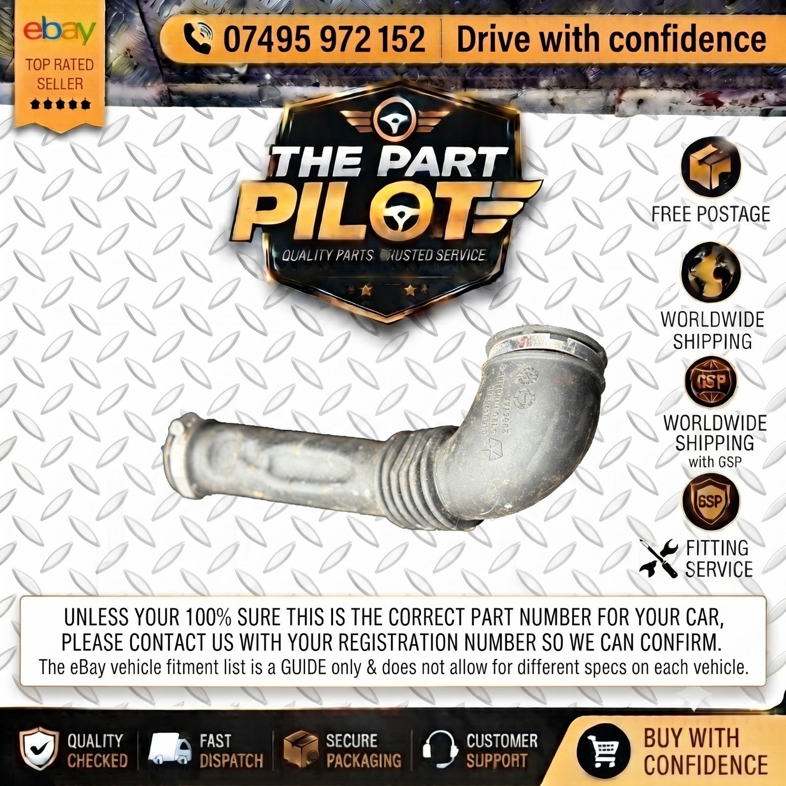 Dodge Caliber 2.0 CRD 2006-2012 Air Intake Hose Pipe 04891794AA 140HP