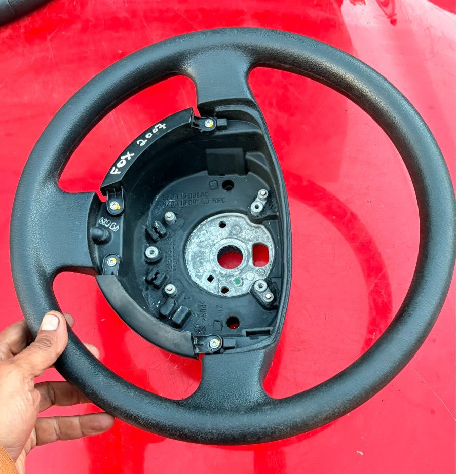 VW VOLKSWAGEN FOX 2005-2012 3 SPOKE STEERING WHEEL BLACK 5Z0419091AC