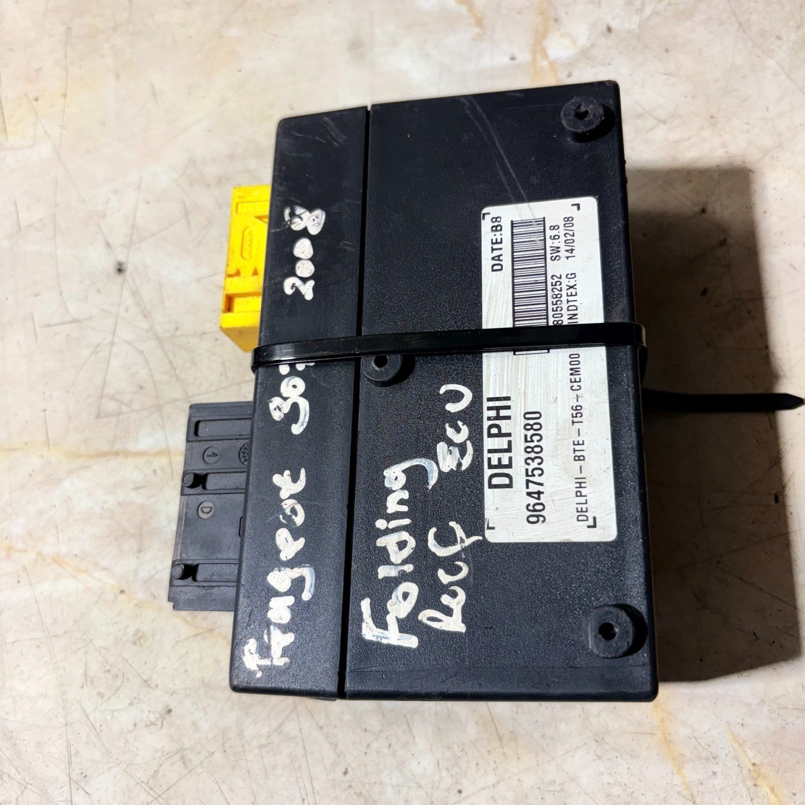 2003-2009 PEUGEOT 307 CC ROOF CONTROL MODULE 9647538580
