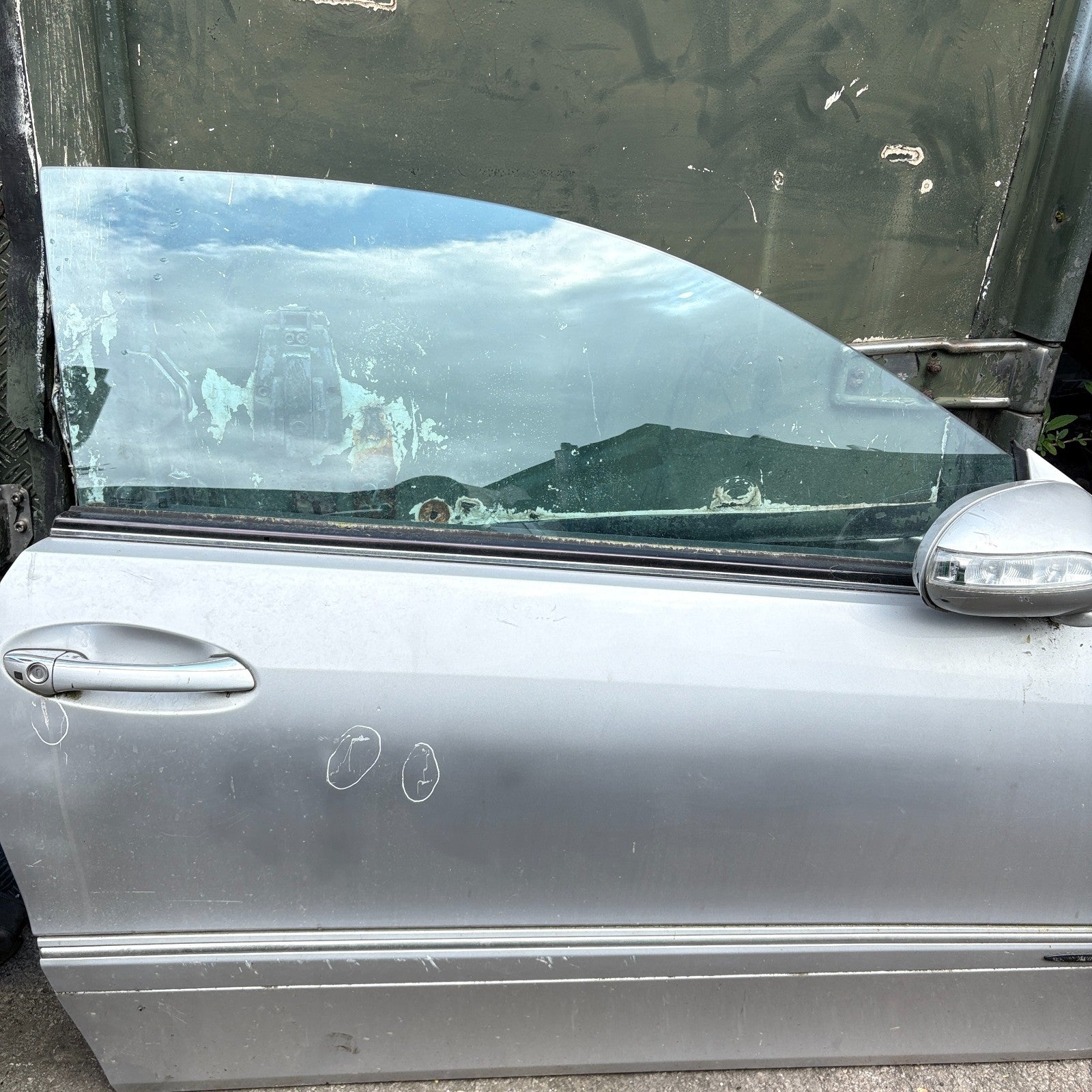 Mercedes CLK C209 A209 2002-2009 Driver Right Front Door Iridium Silver