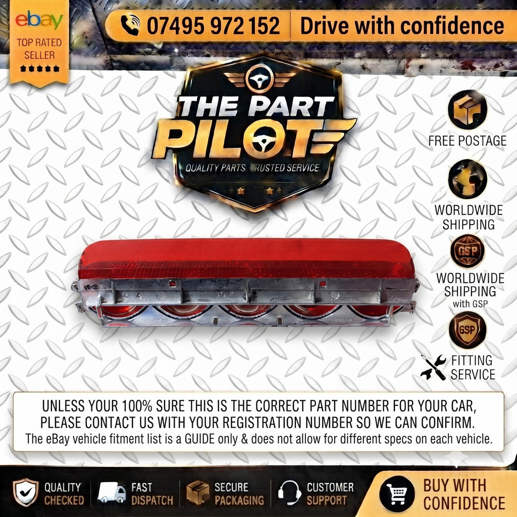 FIAT PANDA 169 5DR 2003-2012 TAILGATE HIGH LEVEL 3RD BRAKE LIGHT 735388525
