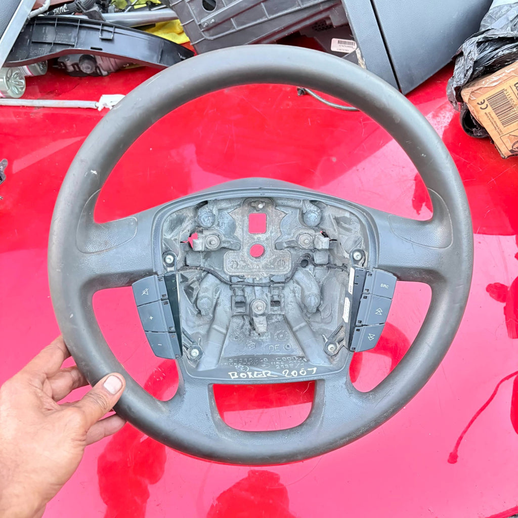 Peugeot Boxer 2006-2014 Steering Wheel Black 30380440 Van Replacement Used