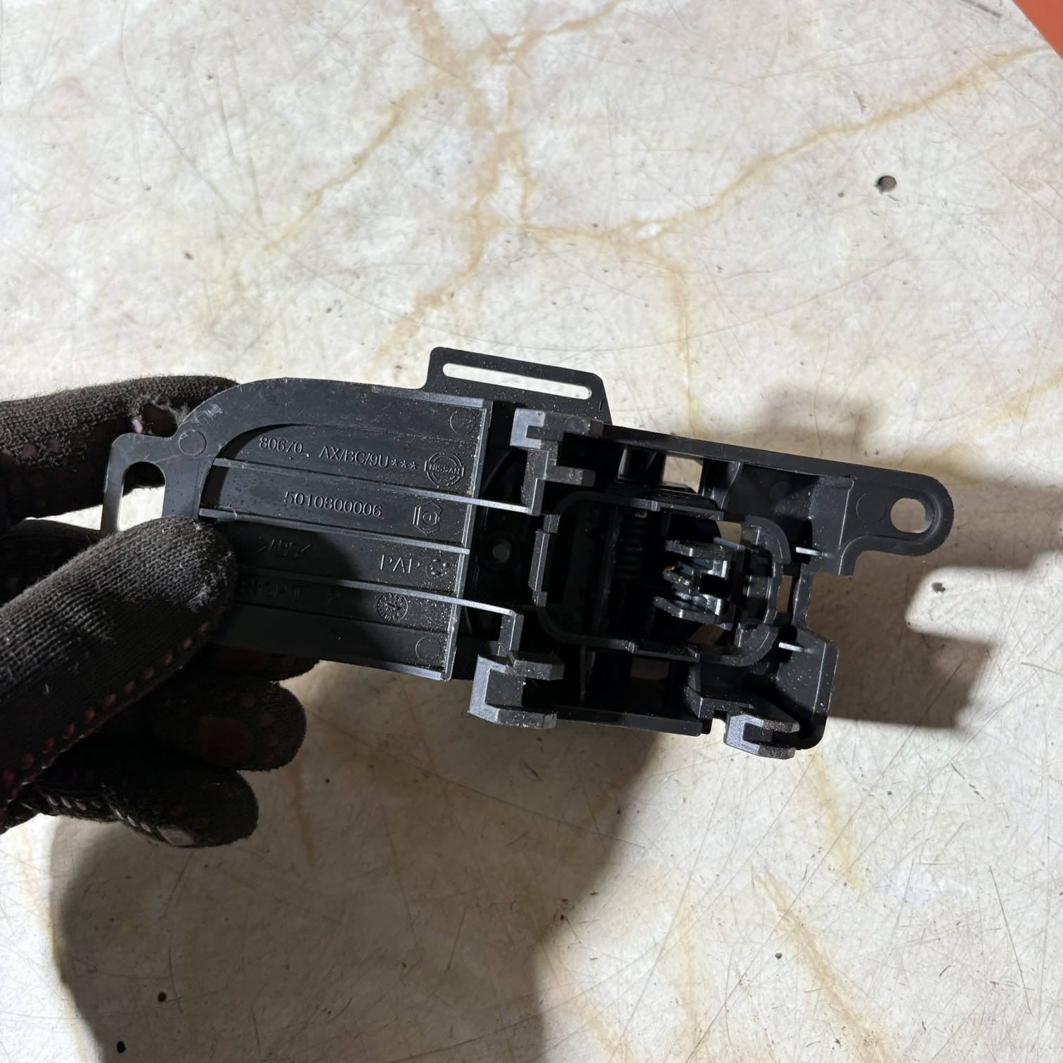 2012 NISSAN MICRA DOOR HANDLE DRIVER REAR SIDE 5010800006 OSR