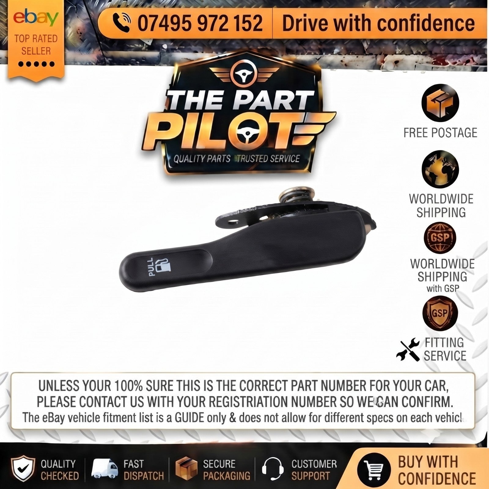 NISSAN X-TRAIL T30 2001-2007 FUEL FILLER FLAP RELEASE HANDLE LEVER