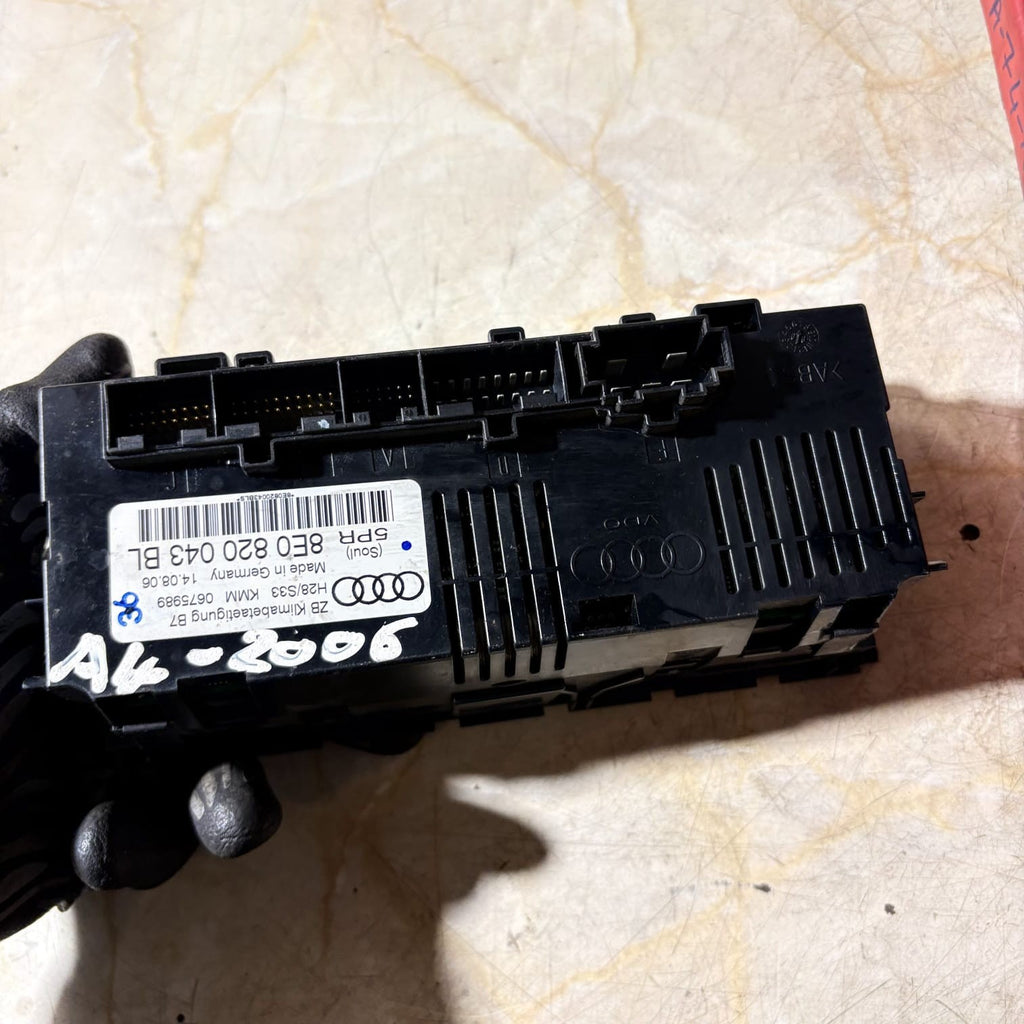 Audi A4 B7 A/C Air Condition Heater Climate Control Panel 8E0820043BL 2006