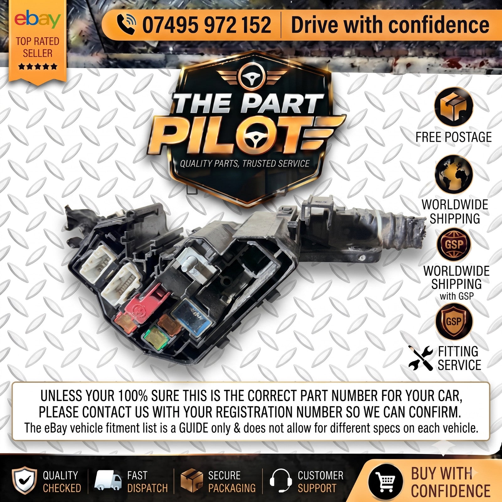TOYOTA YARIS NHP130 2014 HYBRID 5DR ENGINE BAY FUSE RELAY BOX 1NZ-FXE CUT LOOM