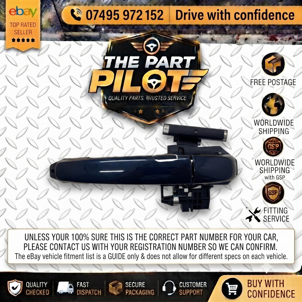 VAUXHALL AGILA B SUZUKI SPLASH 2008-2014 REAR LEFT DOOR HANDLE EXTERIOR