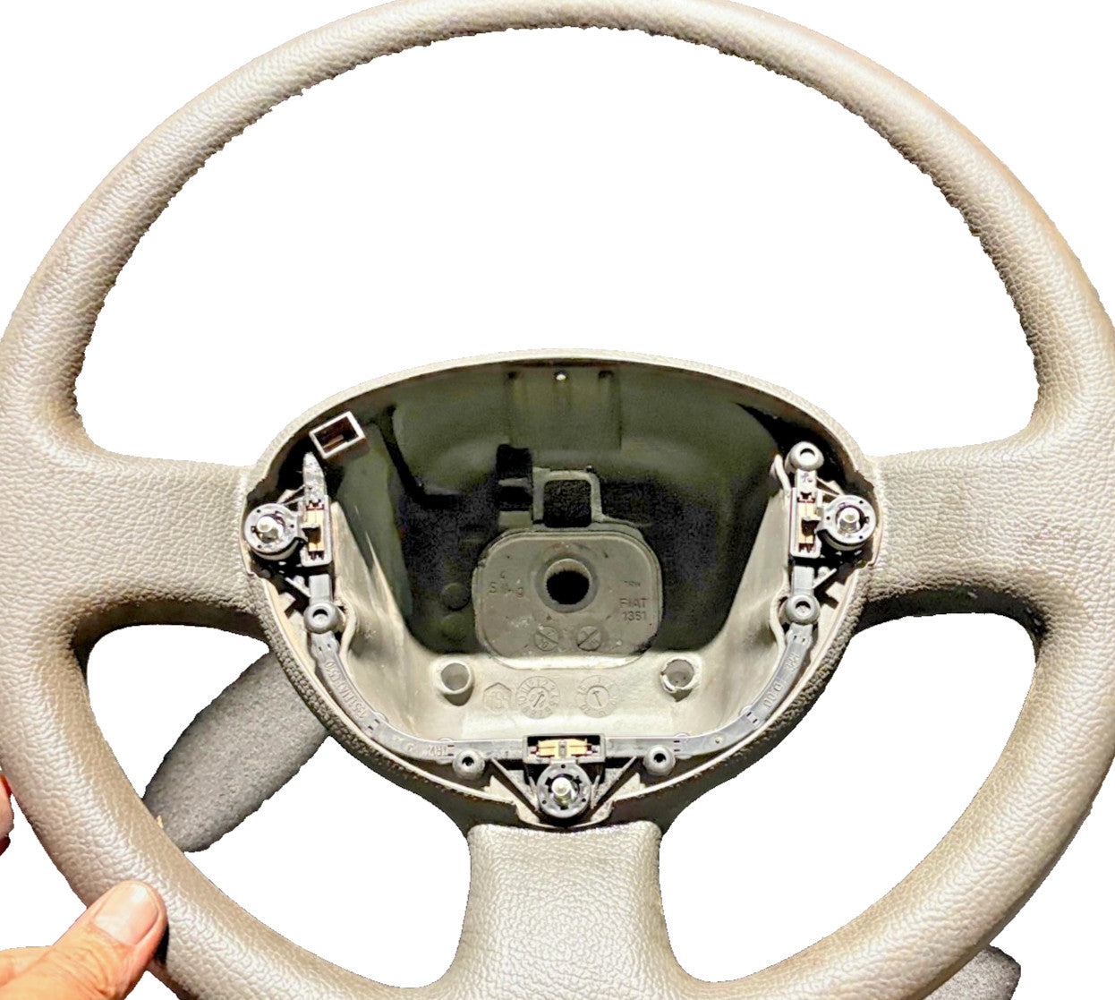 Fiat Punto Mk2 188 Steering Wheel Grey 3 Spoke TRW 1351C510 1999-2012