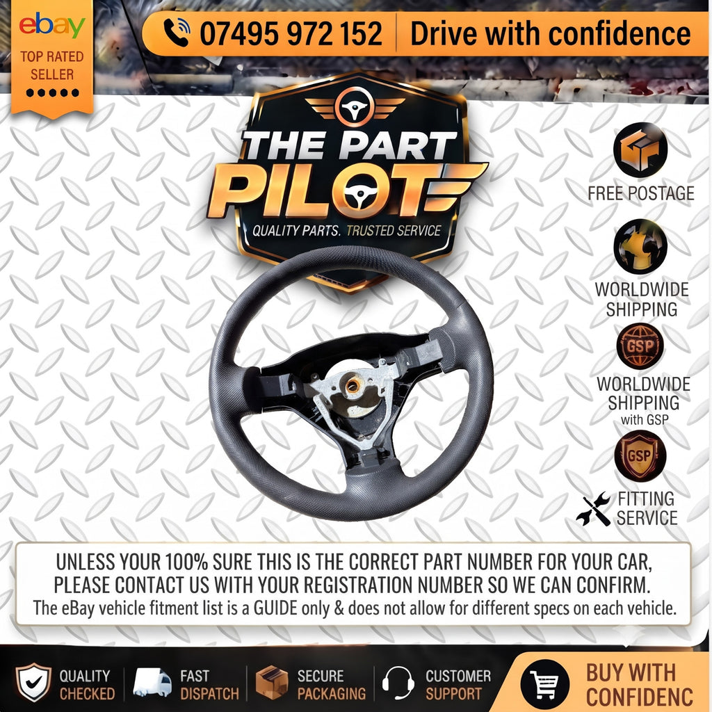 Peugeot 107 Citroen C1 Toyota Aygo 2005-14 3-Spoke Steering Wheel GS120-01840