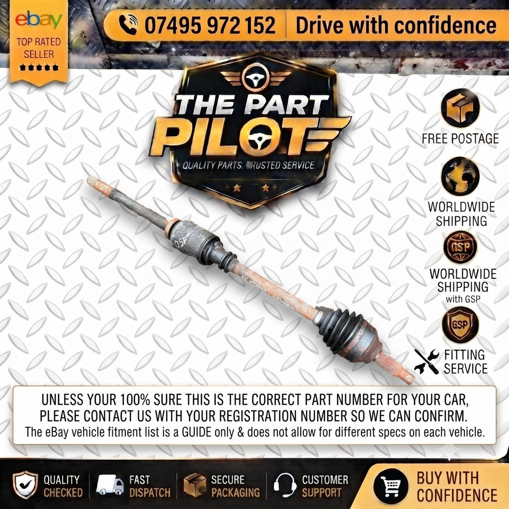 Vauxhall Vivaro 2015-2019 Right Front Driveshaft Driver Side 2016 Used