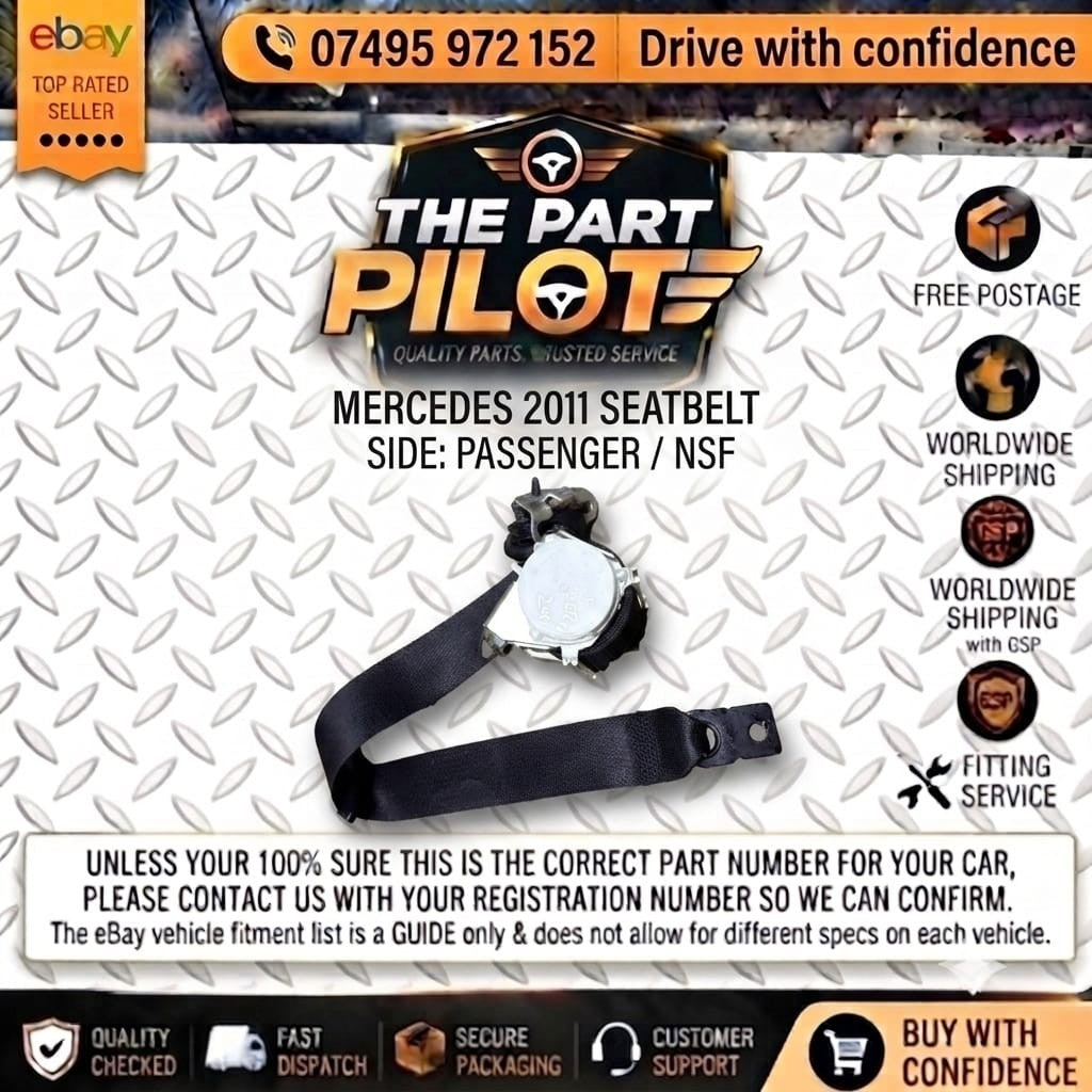 Vauxhall Meriva B MK2 2010-2017 Front Left Seat Belt 13305707 34040558