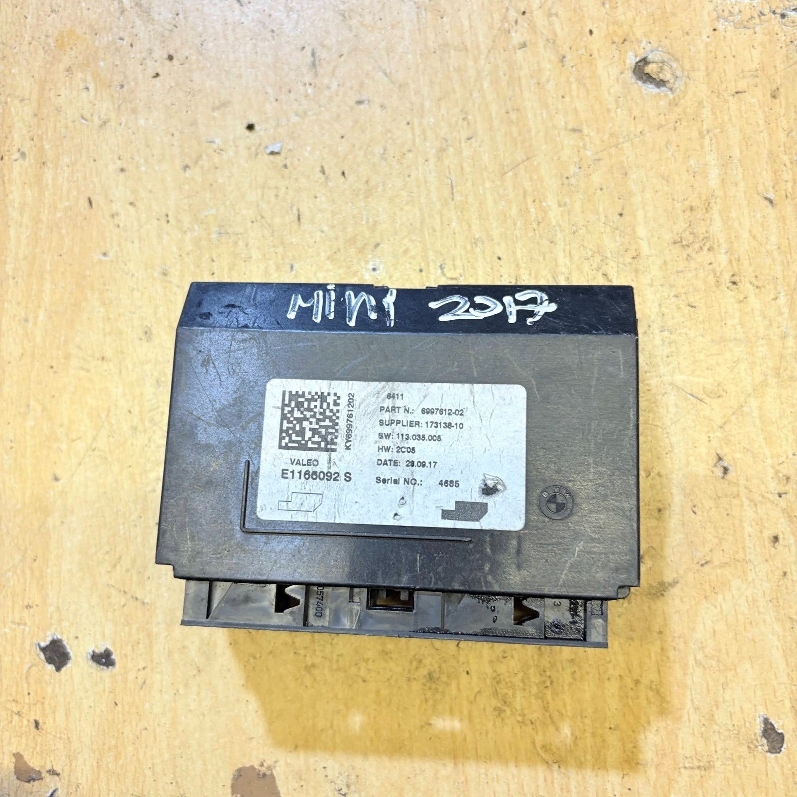 MINI BMW 2017 AIR CONDITIONING CONTROL MODULE E1166092S