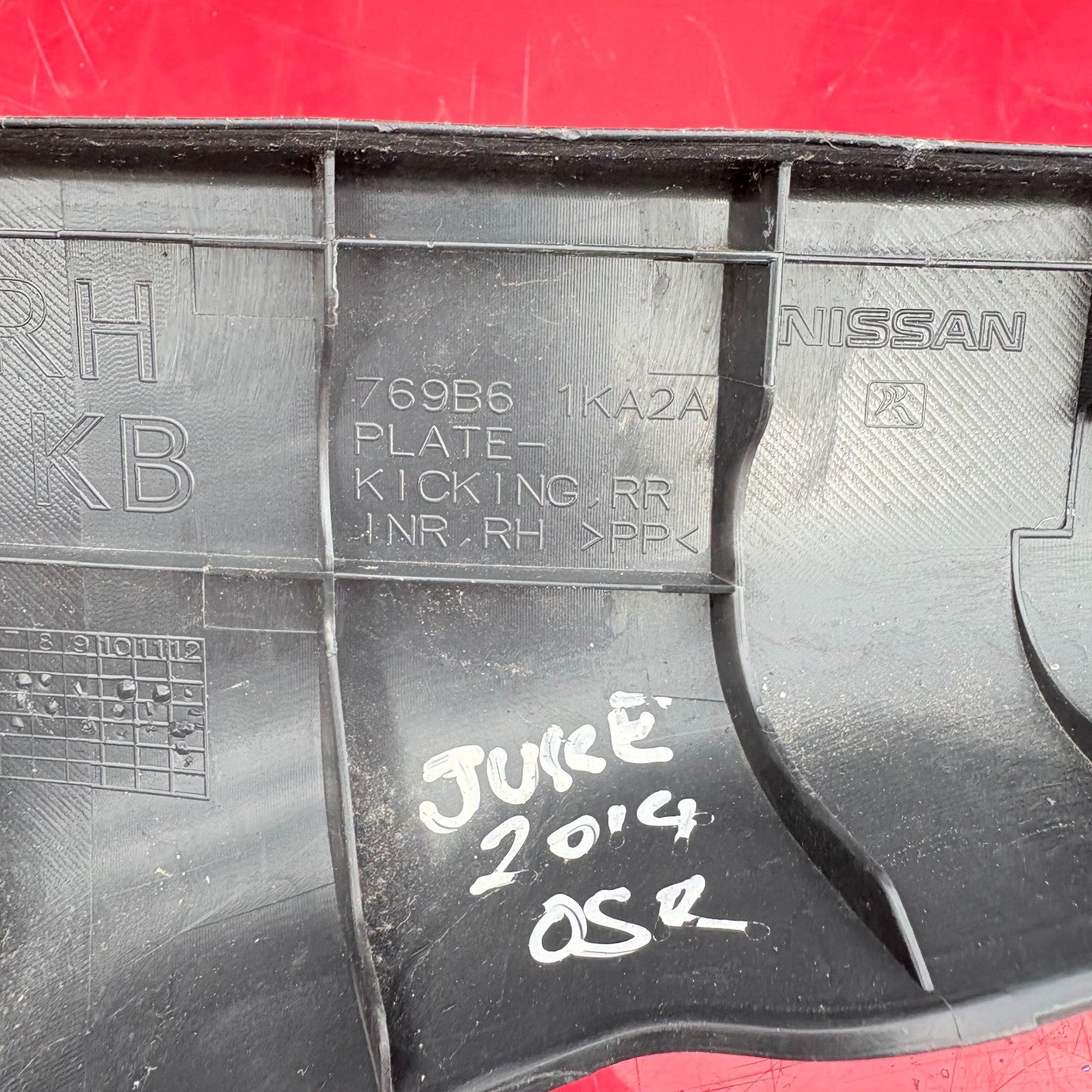 NISSAN JUKE 2014 RHD Rear Right Door Sill Trim 769B6 1KA2A