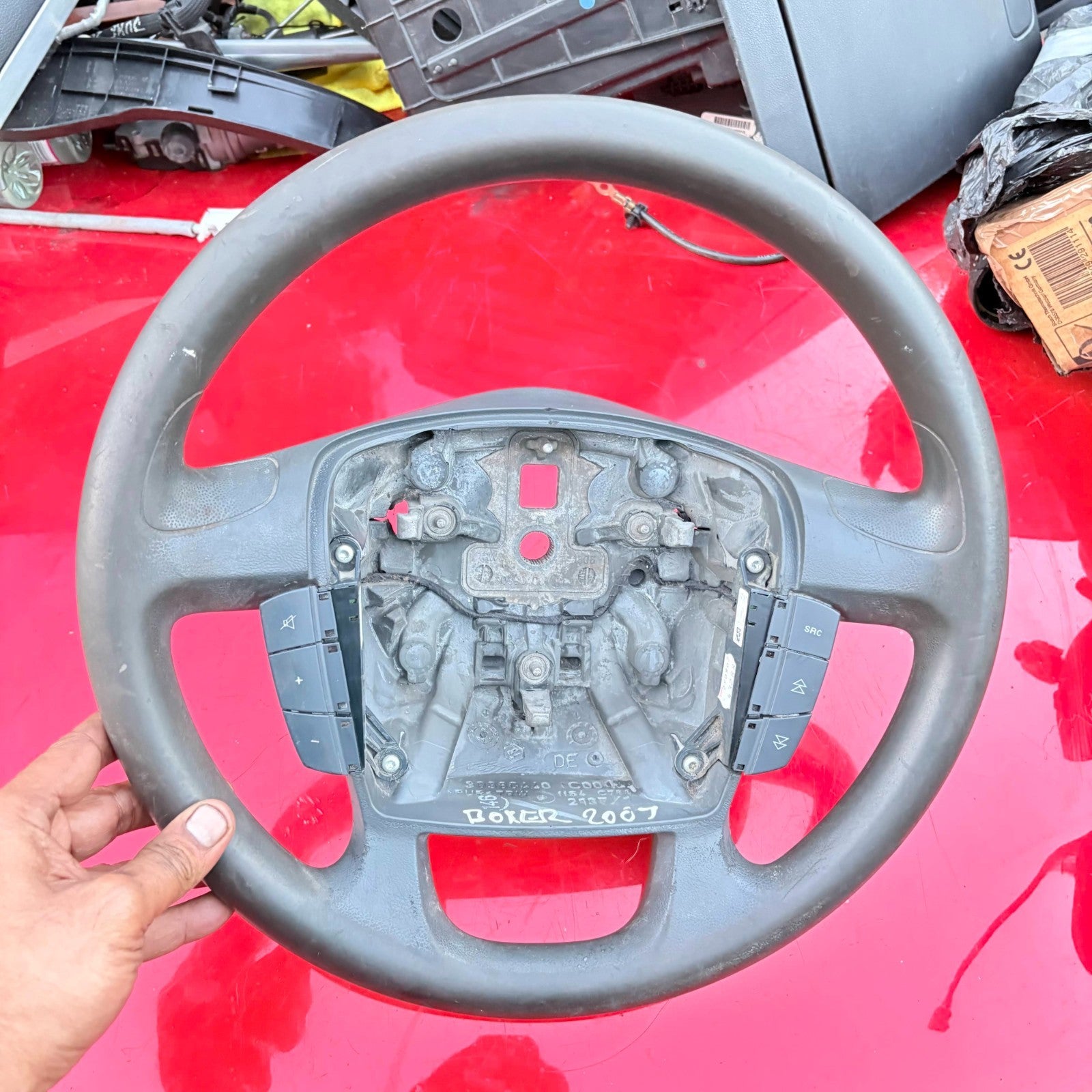 Peugeot Boxer 2006-2014 Steering Wheel Black 30380440 Van Replacement Used
