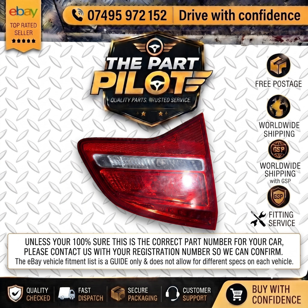 Vauxhall Meriva B 2010-2017 NSR Left Inner Tailgate Bootlid Rear Light 21629003