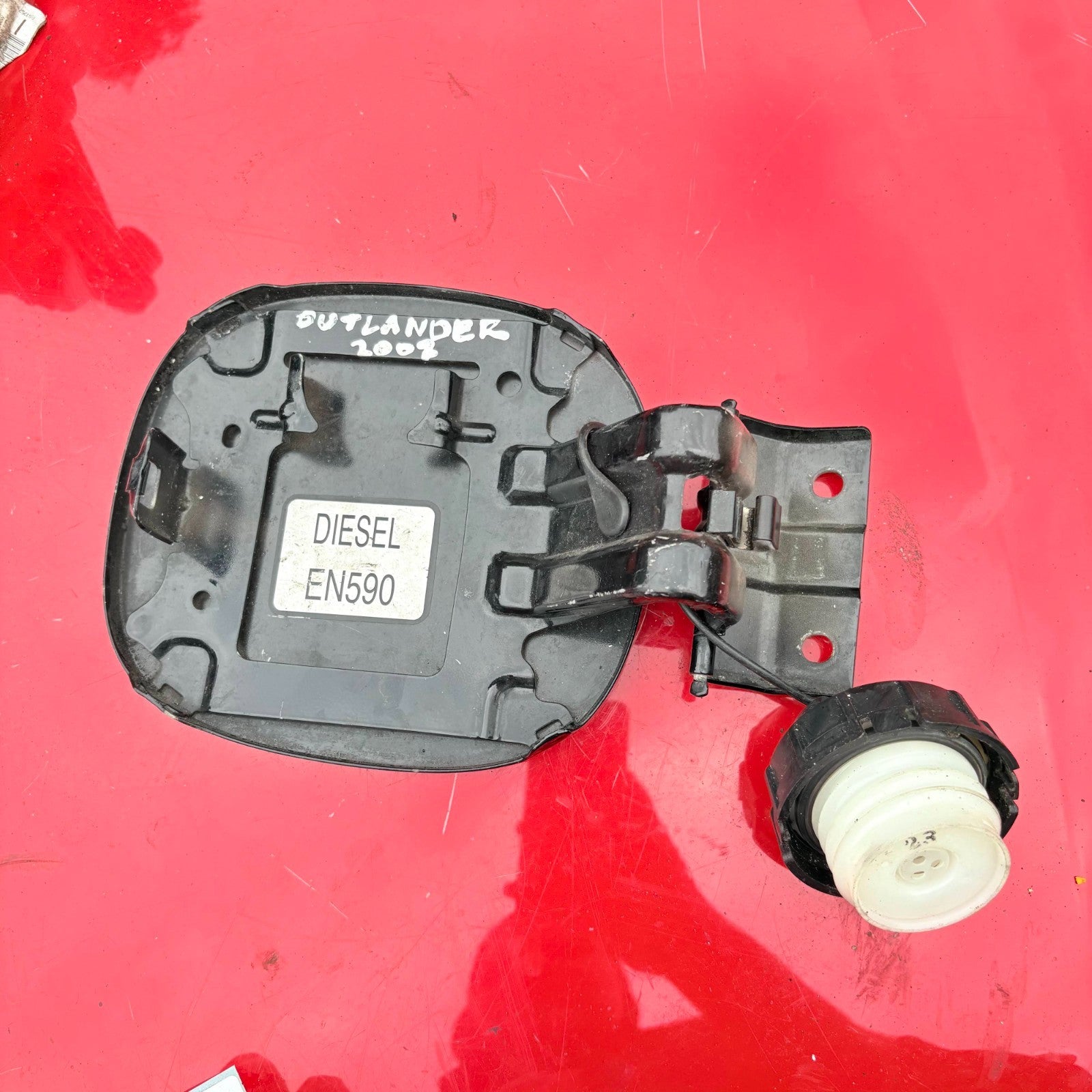 2008 Mitsubishi Outlander Diesel Fuel Flap Door Rear Right Blue EN590
