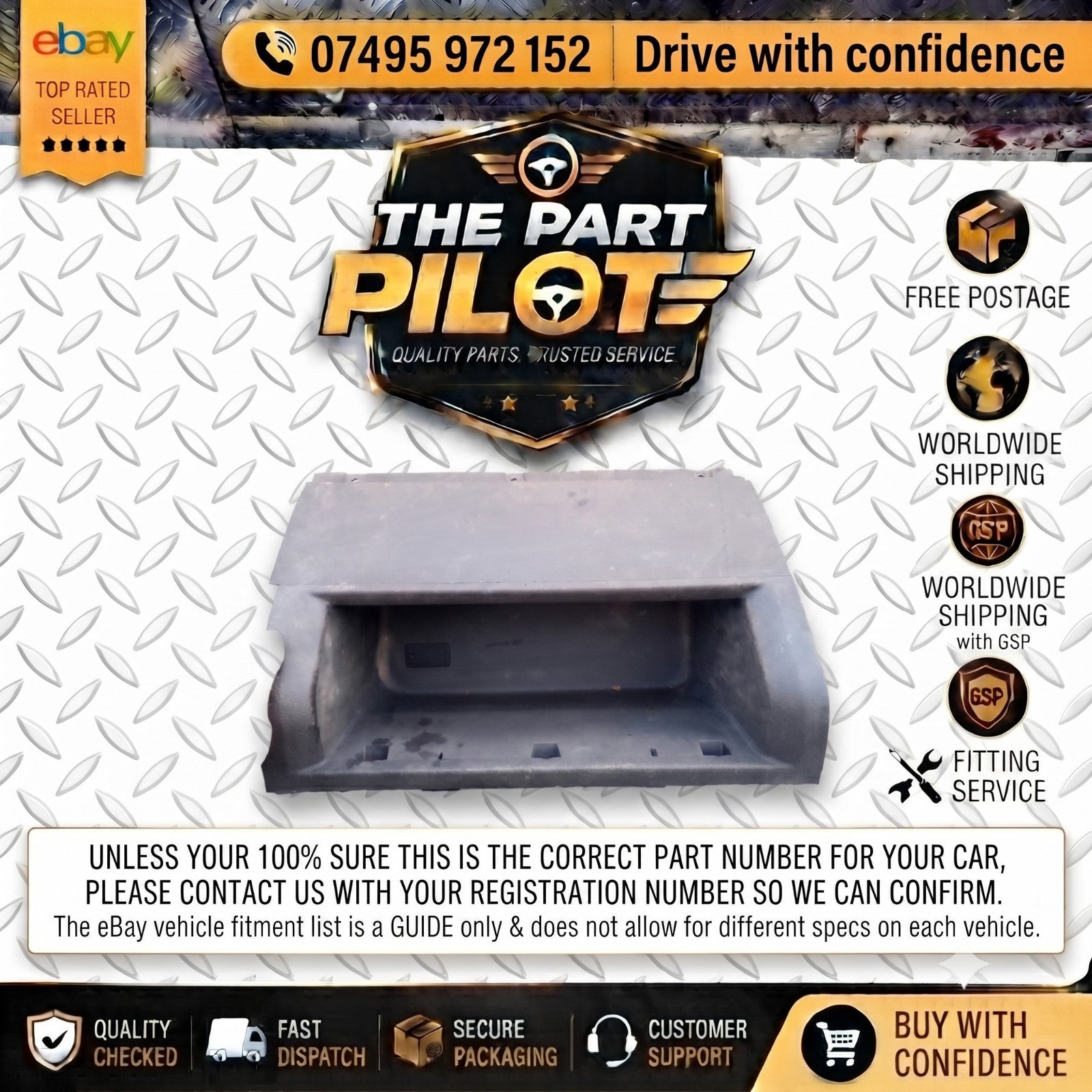 VW Caddy Mk3 07-15 Dashboard Lower Storage Glove Box Compartment