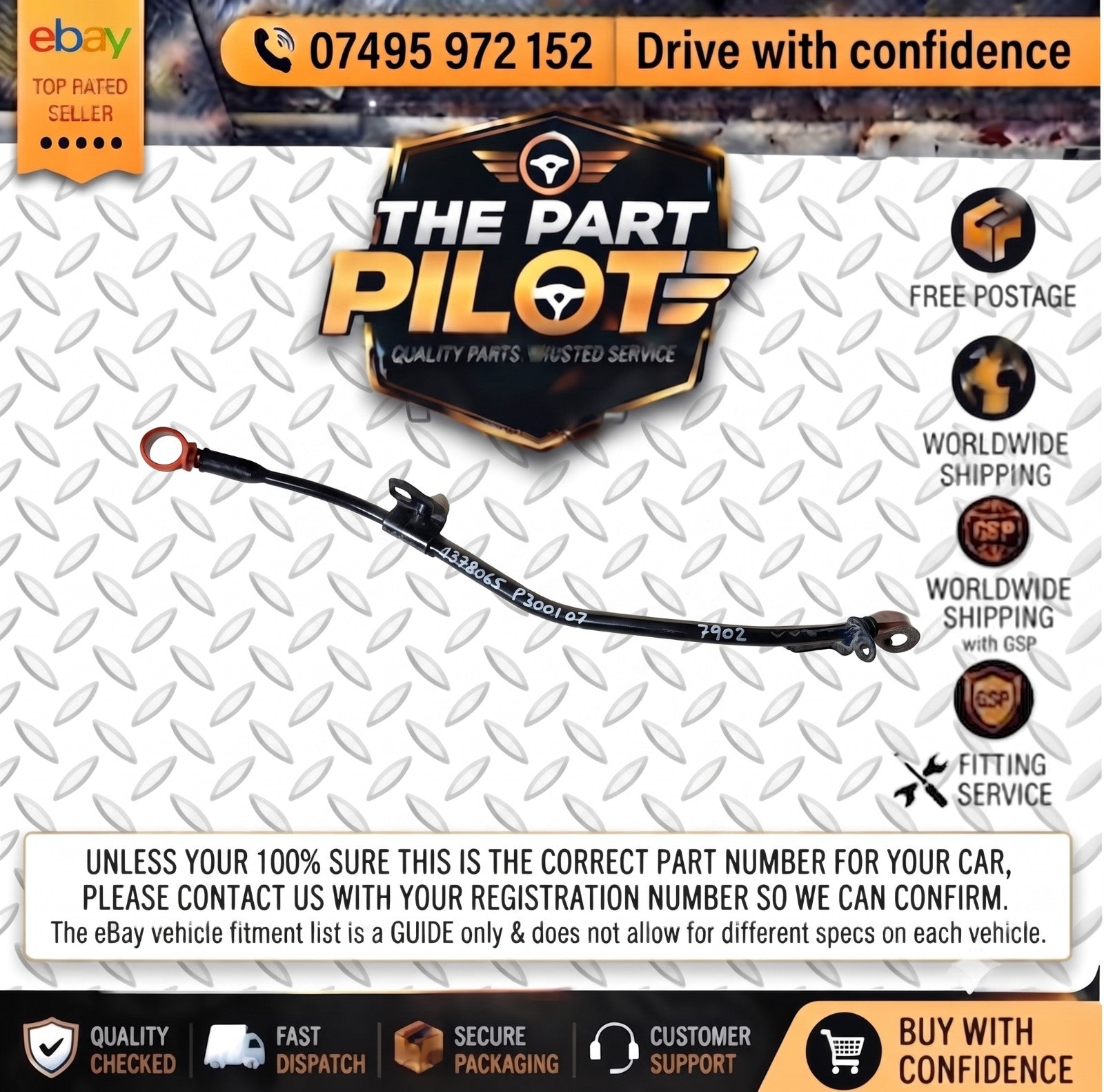 PEUGEOT 308 GT MK2 T9 5DR 2014-2021 2.0 BLUEHDI OIL DIPSTICK GUIDE TUBE