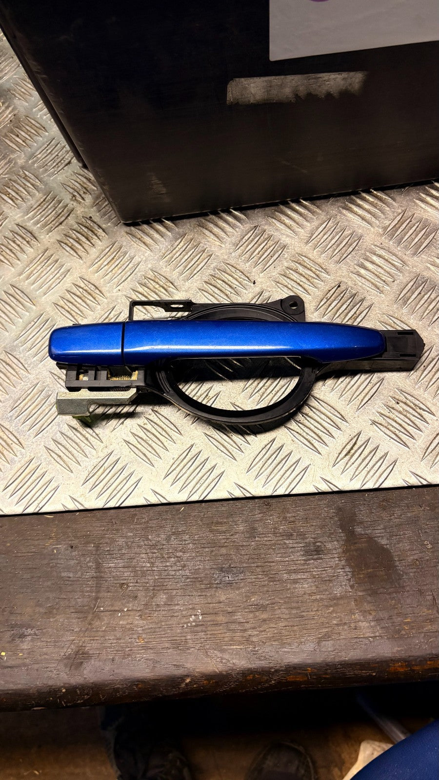 Mitsubishi Lancer 2011 Front Left Exterior Door Handle Blue Nearside NSF